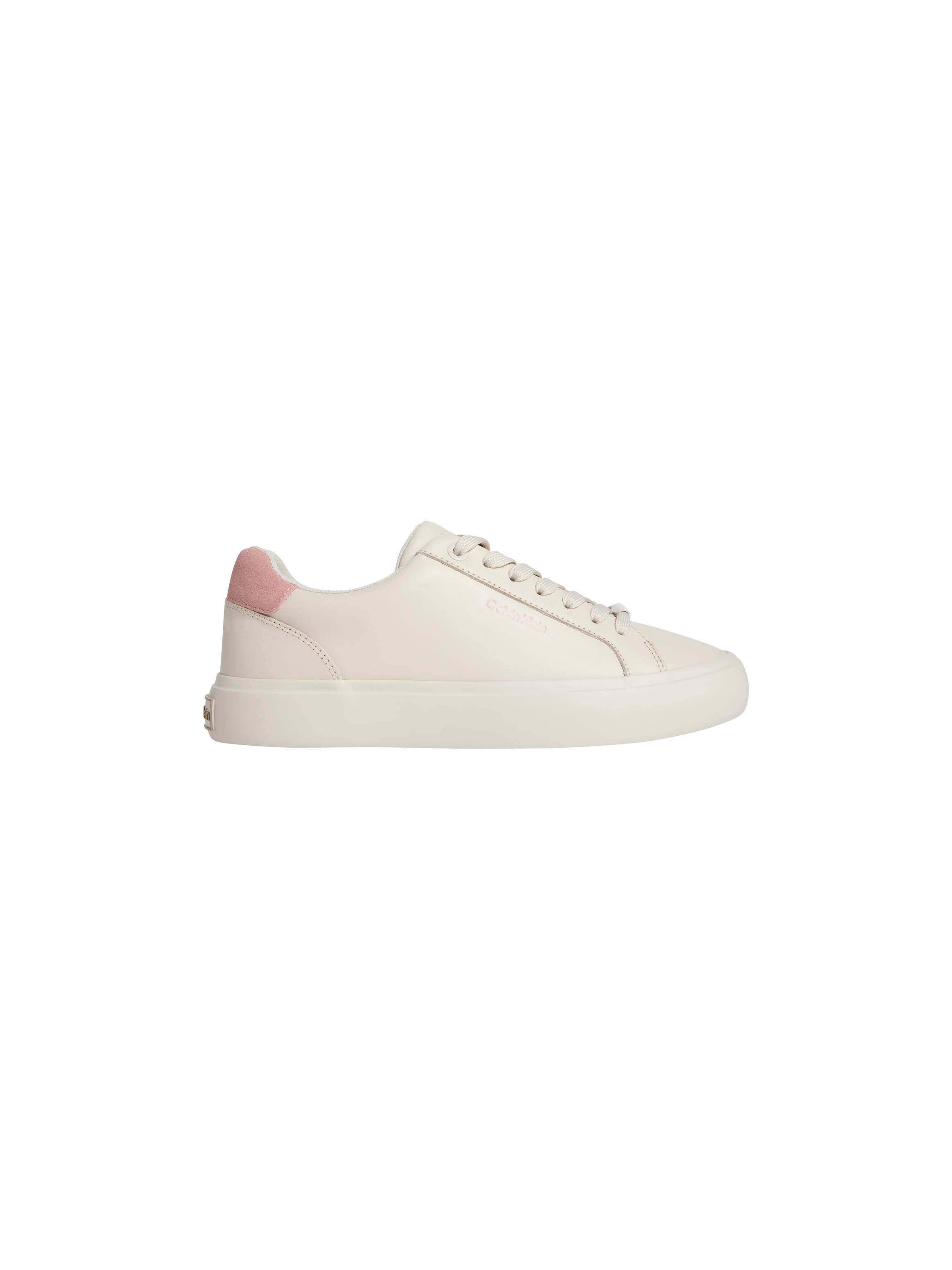 Calvin Klein Vulc Lace Up Lth Mix Platform Sneaker Beige/Rose 38 2