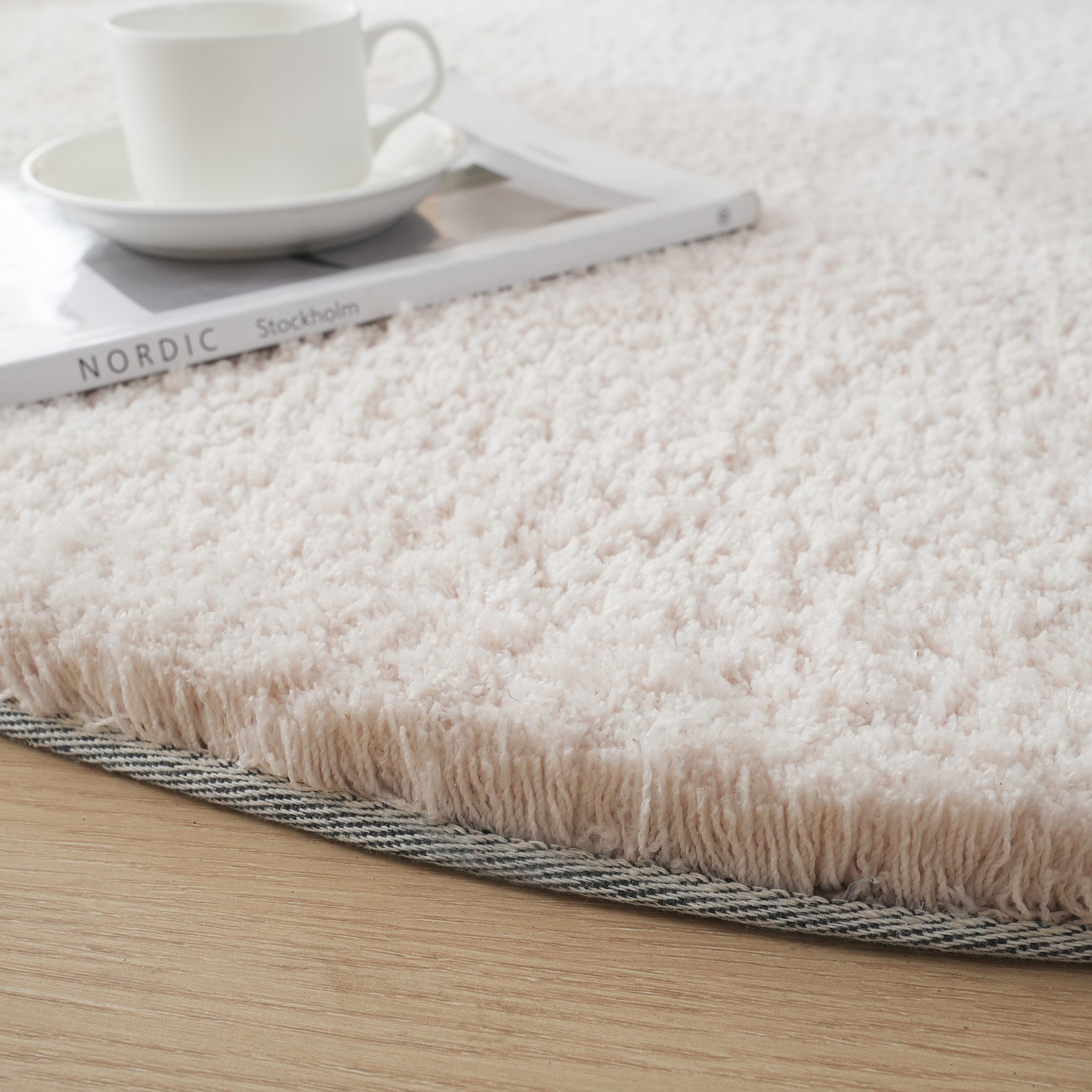 my home Hochflor-Teppich »Microfaser Teppich Magong, besonders weich, sehr feiner Flor«, rund, 25 mm Höhe, unifarben, weiche Teppiche, Wohnzimmer, Schlafzimmer, Kinderzimmer