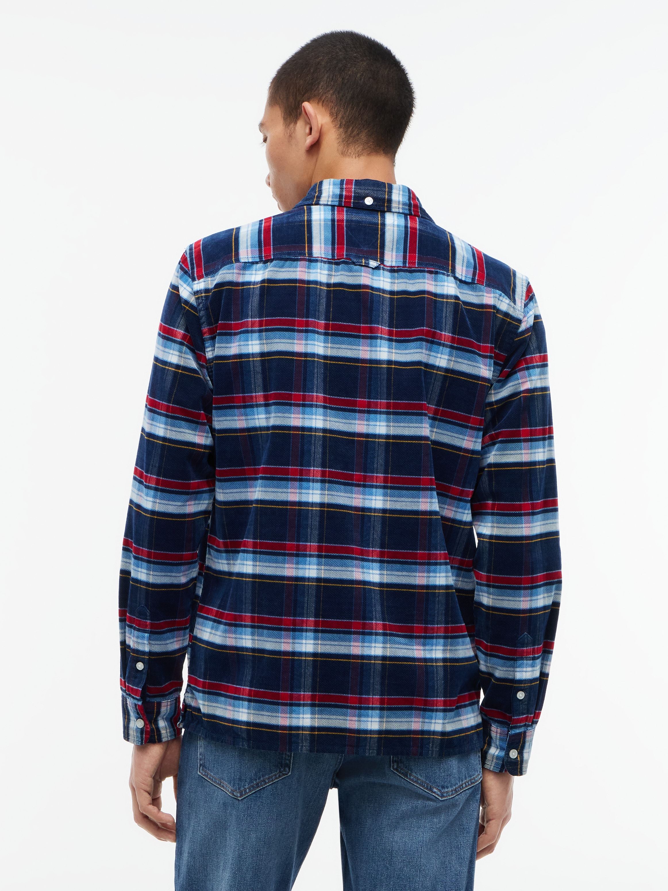 Tommy Jeans Langarmhemd »REGULAR PATTERN CORDUROY« Regular Fit, aus Dobby-Cord