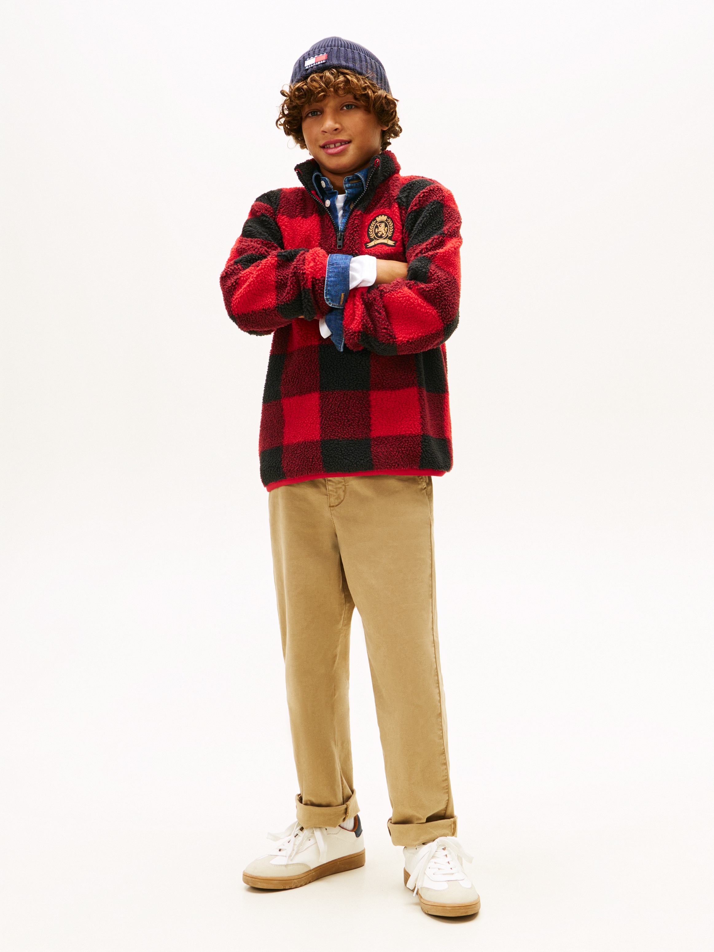 Thumbnail - Tommy Hilfiger Stoffhose "HERRINGBONE RELAXED WORKER PANT" Kinder bis 16 Jahre