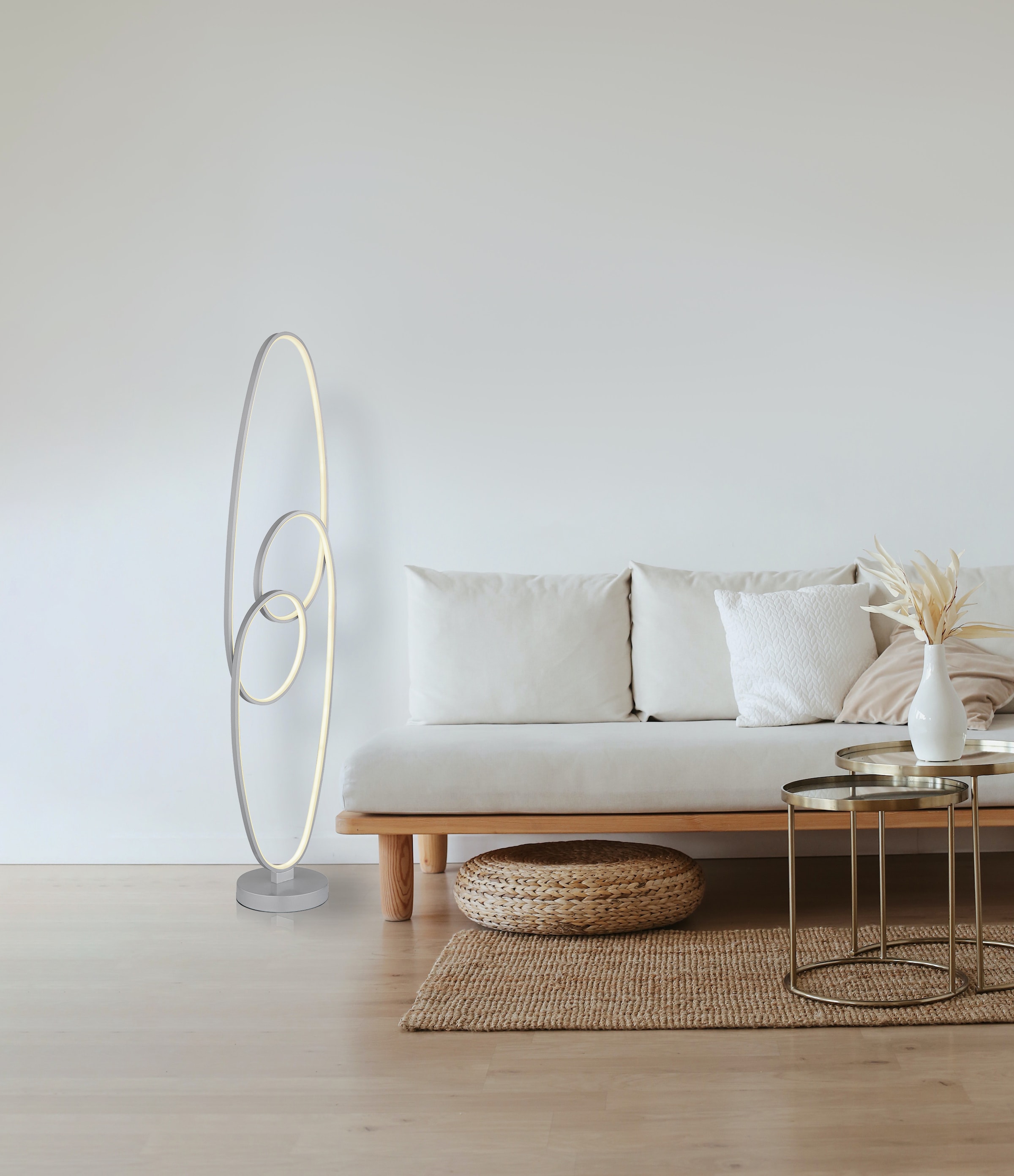 GLOBO LIGHTING LED Stehlampe »SPIRA« LED-Modul Stehleuchte/Wohnzimmer/Schlafzimmer/Flur