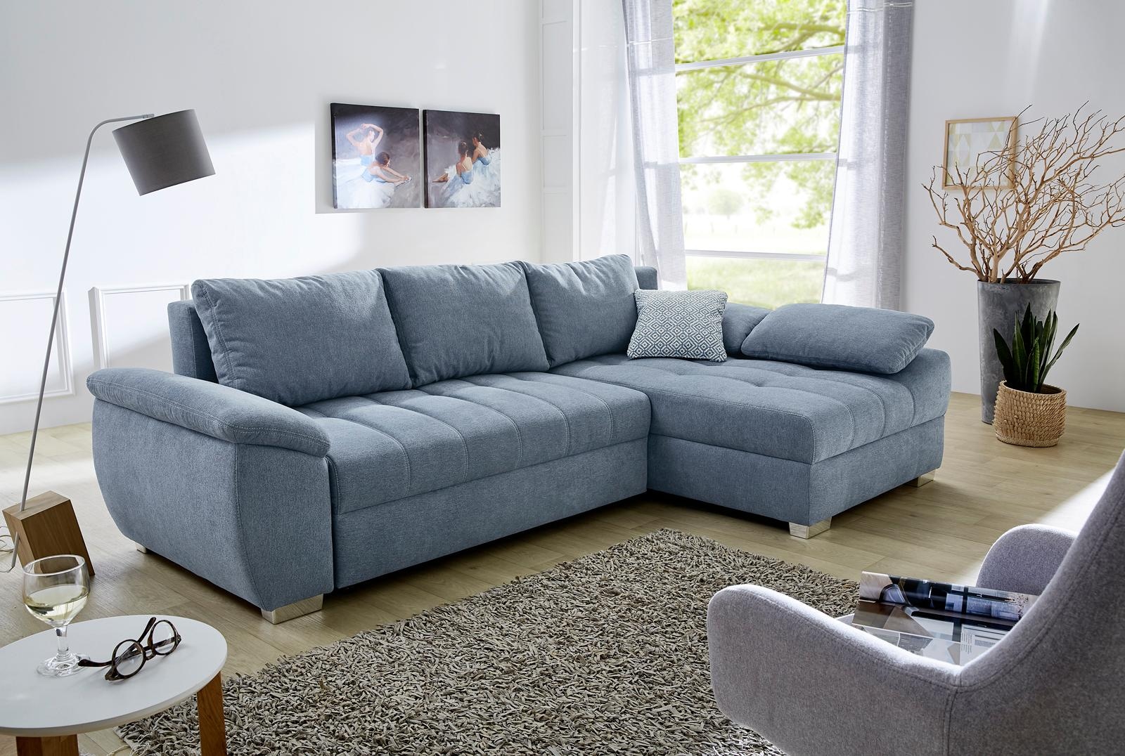 Jockenhöfer Gruppe 1100000002199 "Alster L-Form, B: 268 cm" mit Schlaffunktion, Bettkasten & Zierkissen