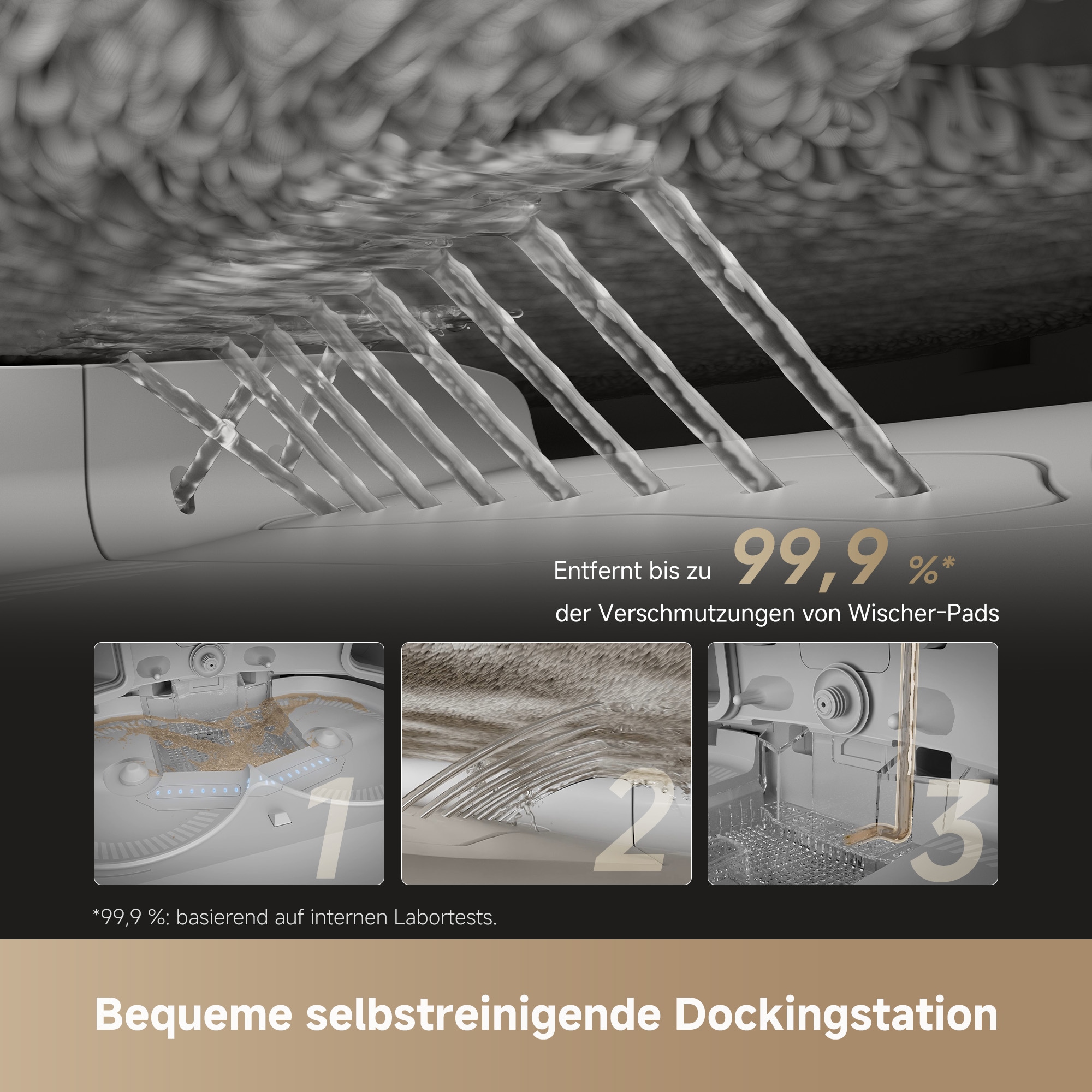 Dreame Wischroboter »L50 Pro Ultra«, 19500Pa Saugkraft, Vollautomatische Basisstation, Reinigung bei 75° C