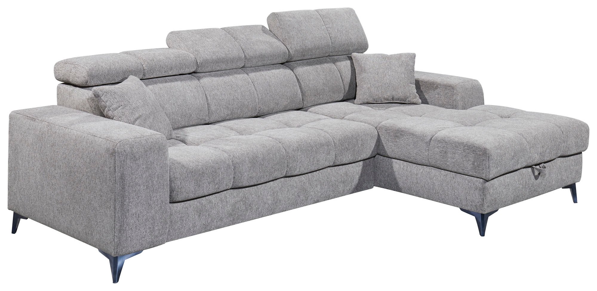 ED EXCITING DESIGN Ecksofa »Sydney L-Form«, mit Bettfunktion, Bettkasten, Kopfteilverstellung & 2 Zierkissen