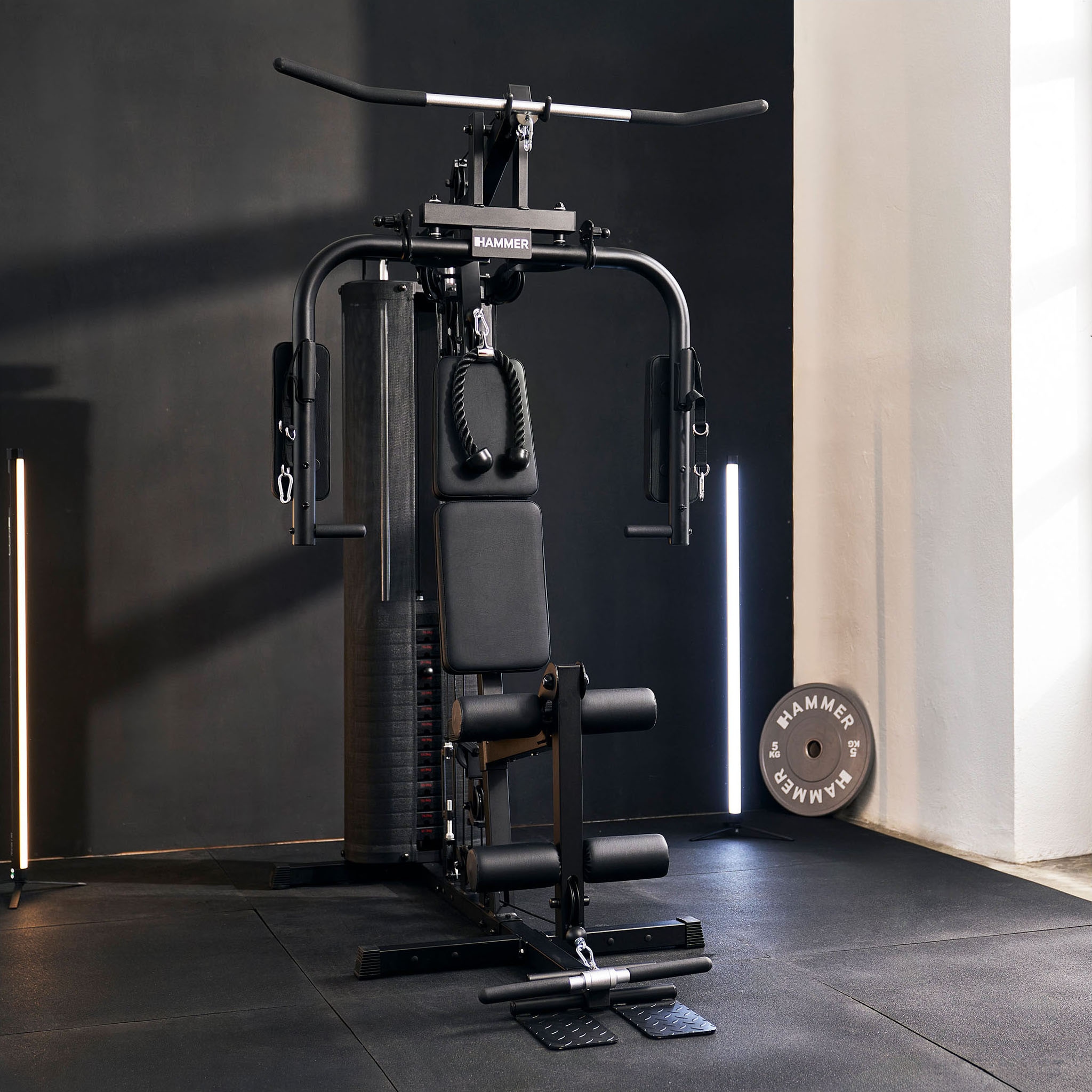Finnlo by Hammer Kraftstation »Autark 600« 16 Gewichtsblöcke Butterflystange, Latzug, Ruderfunktion und mehr,  max. Benutzergewicht 120 kg, max. Trainingsgewicht 80 kg