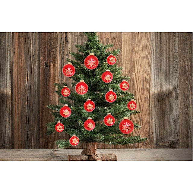 Krebs Glas Lauscha Weihnachtsbaumkugel »Schneeflocke rot«, (Set, 16 St.),  Weihnachtsdeko, Christbaumschmuck, Christbaumkugeln aus Glas bestellen |  BAUR