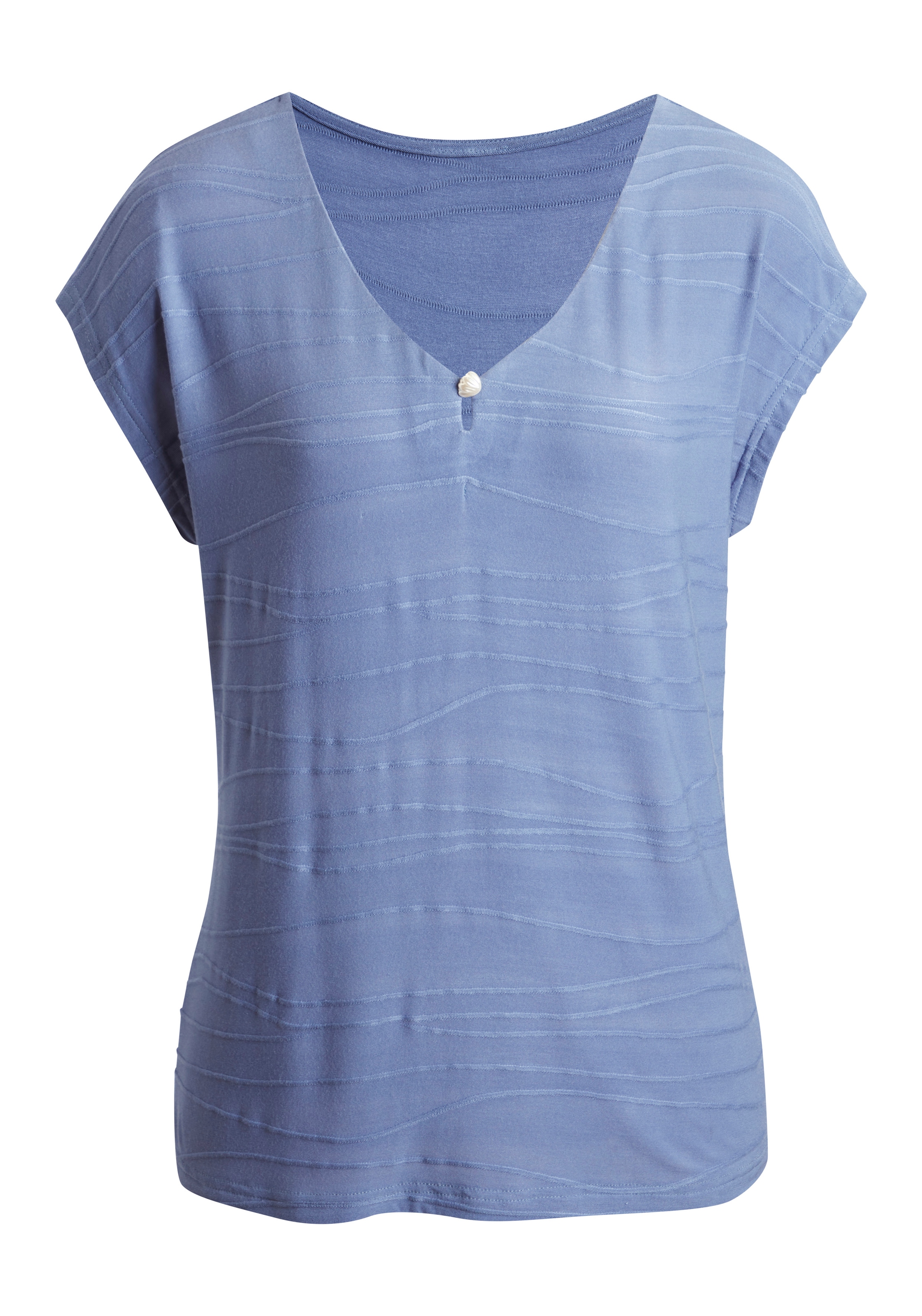 LASCANA Blusenshirt »mit Wellenstruktur« aus luftigem Viskose-Stretch