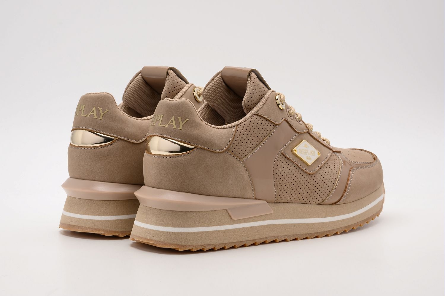 Replay Plateausneaker »PENNY HYPE«  Freizeitsneaker, Schnürschuh, Halbschuh mit Metallic-Details