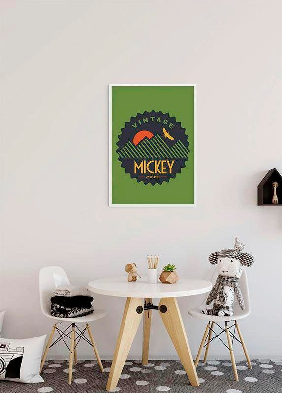 Komar Bild »Mickey Mouse Vintage« Disney 1 Stk. tlg. Wandbild zur Dekoration im Kinderzimmer - ohne Rahmen