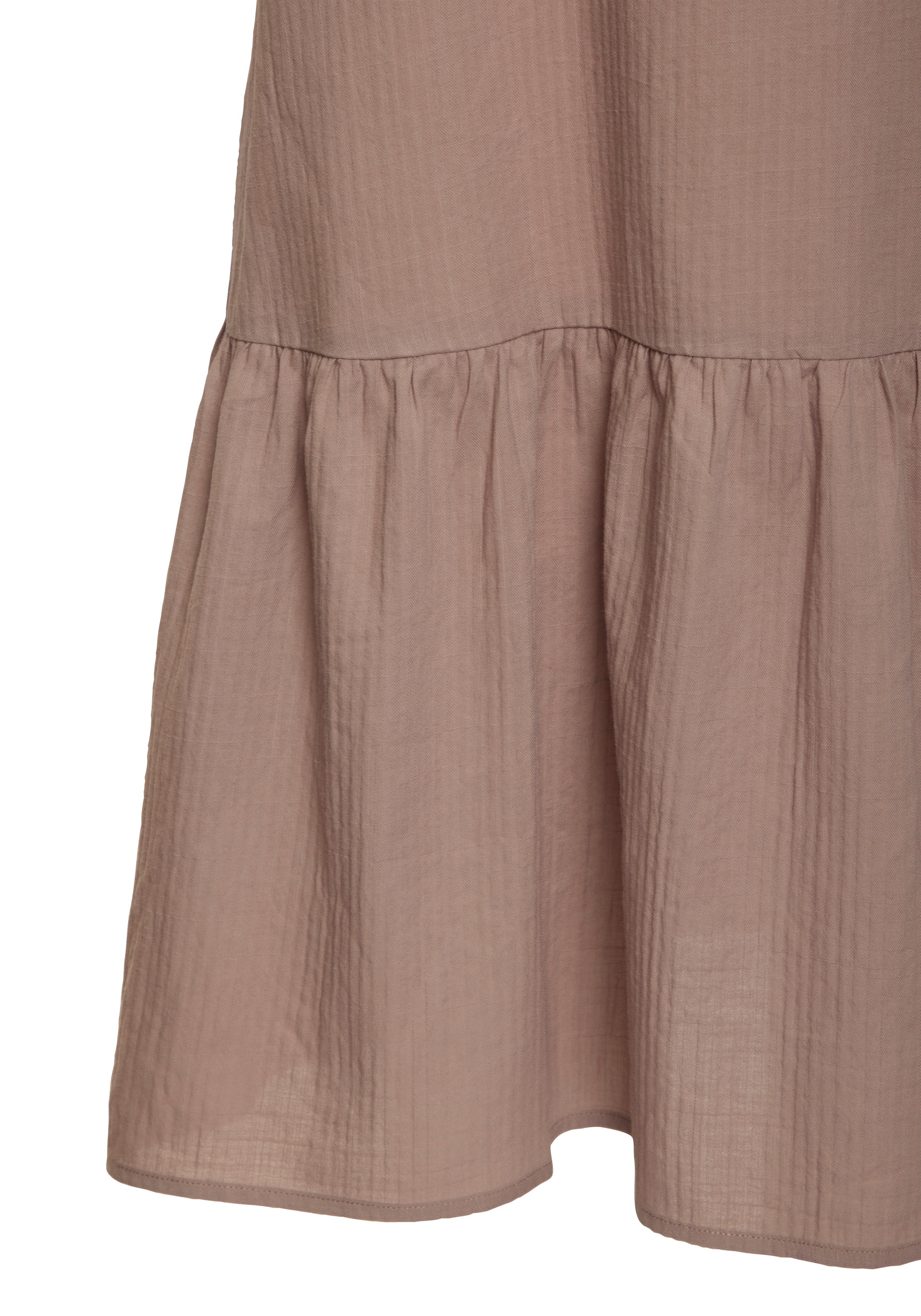 Thumbnail - Vivance Blusenkleid aus strukturierter Ware, Volant, Tunikakleid, Sommerkleid, Basic