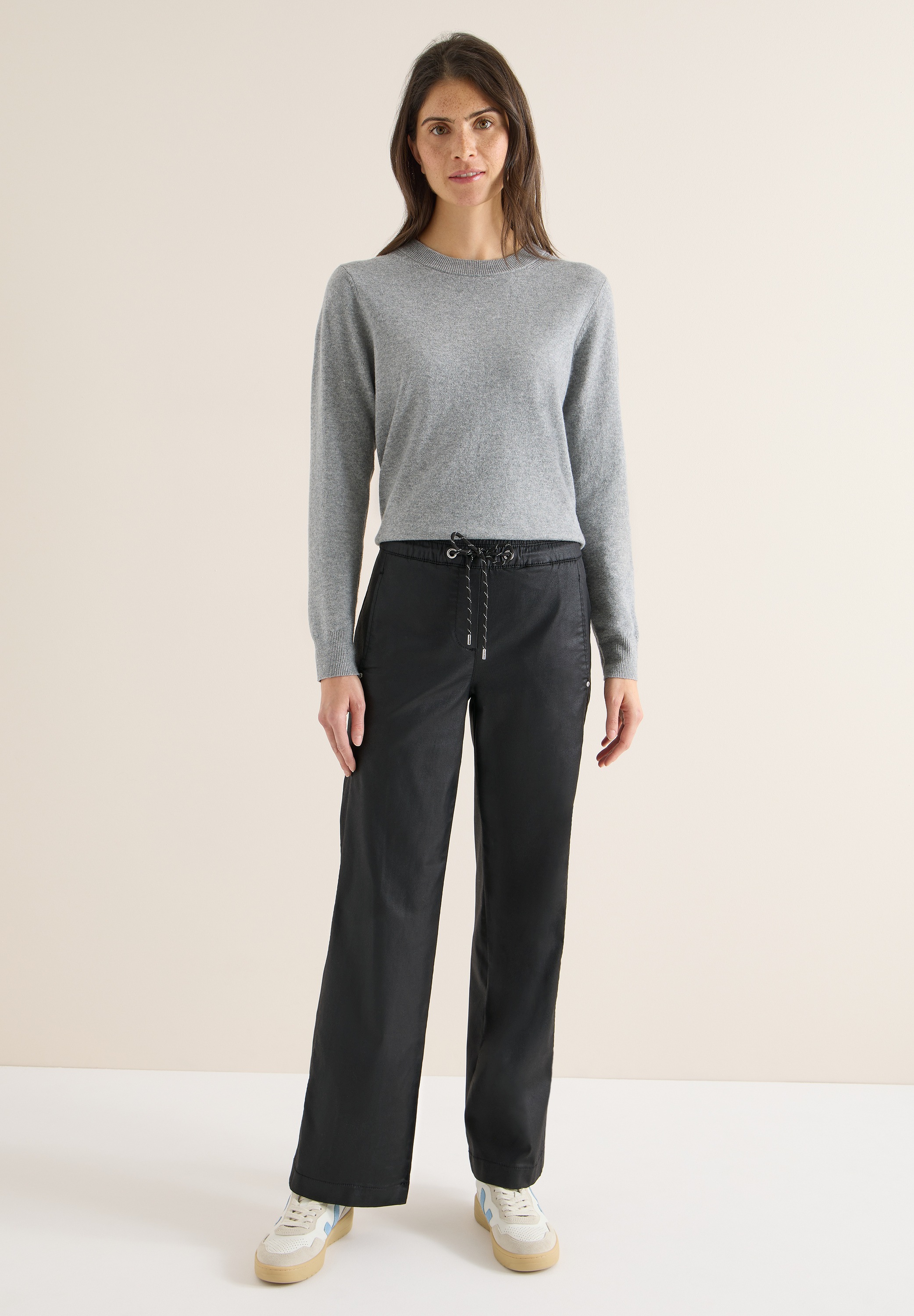 STREET ONE Lederimitathose  High Waist