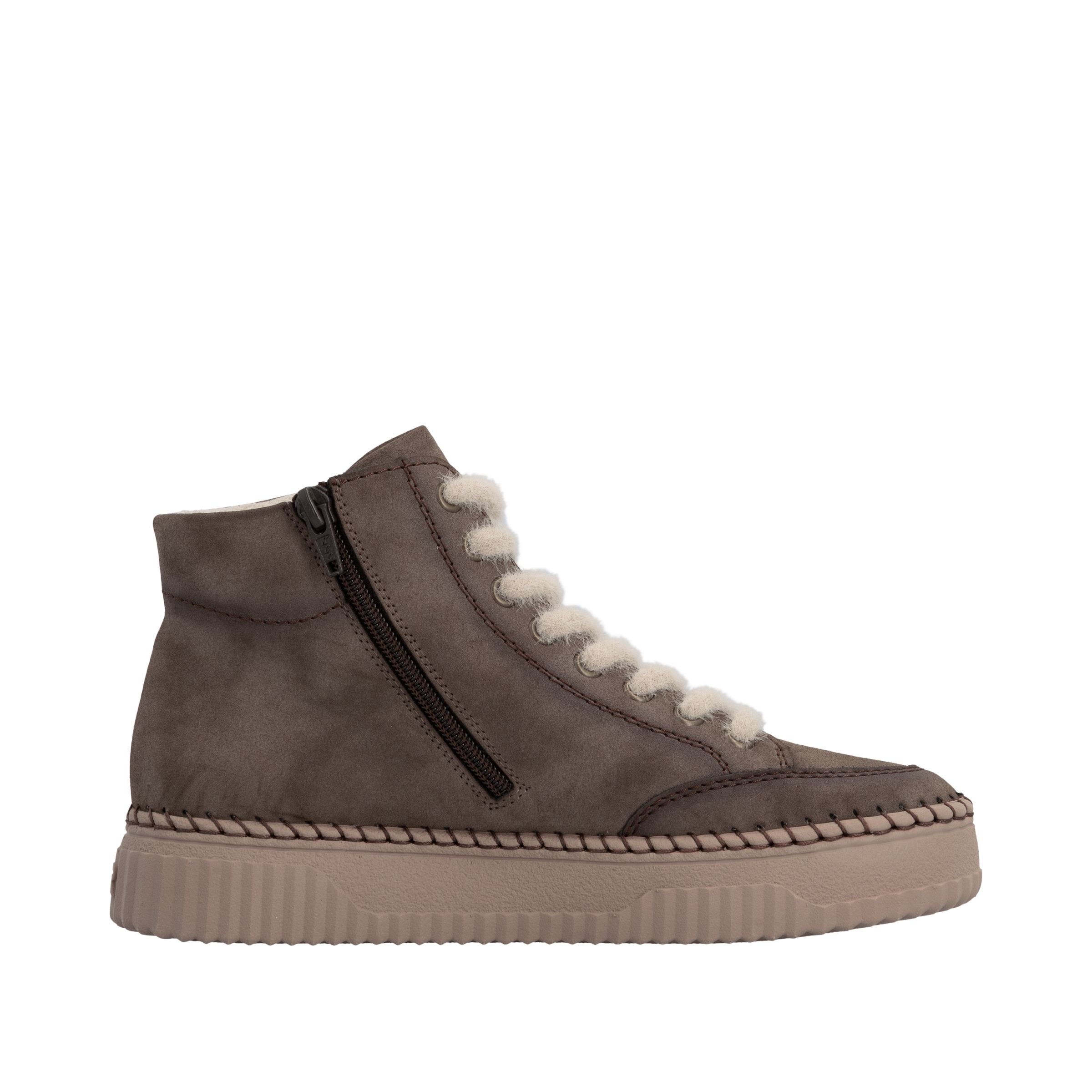 Rieker Schnürboots  Plateauboots, Stiefelette mit extravaganten Schnürsenkeln