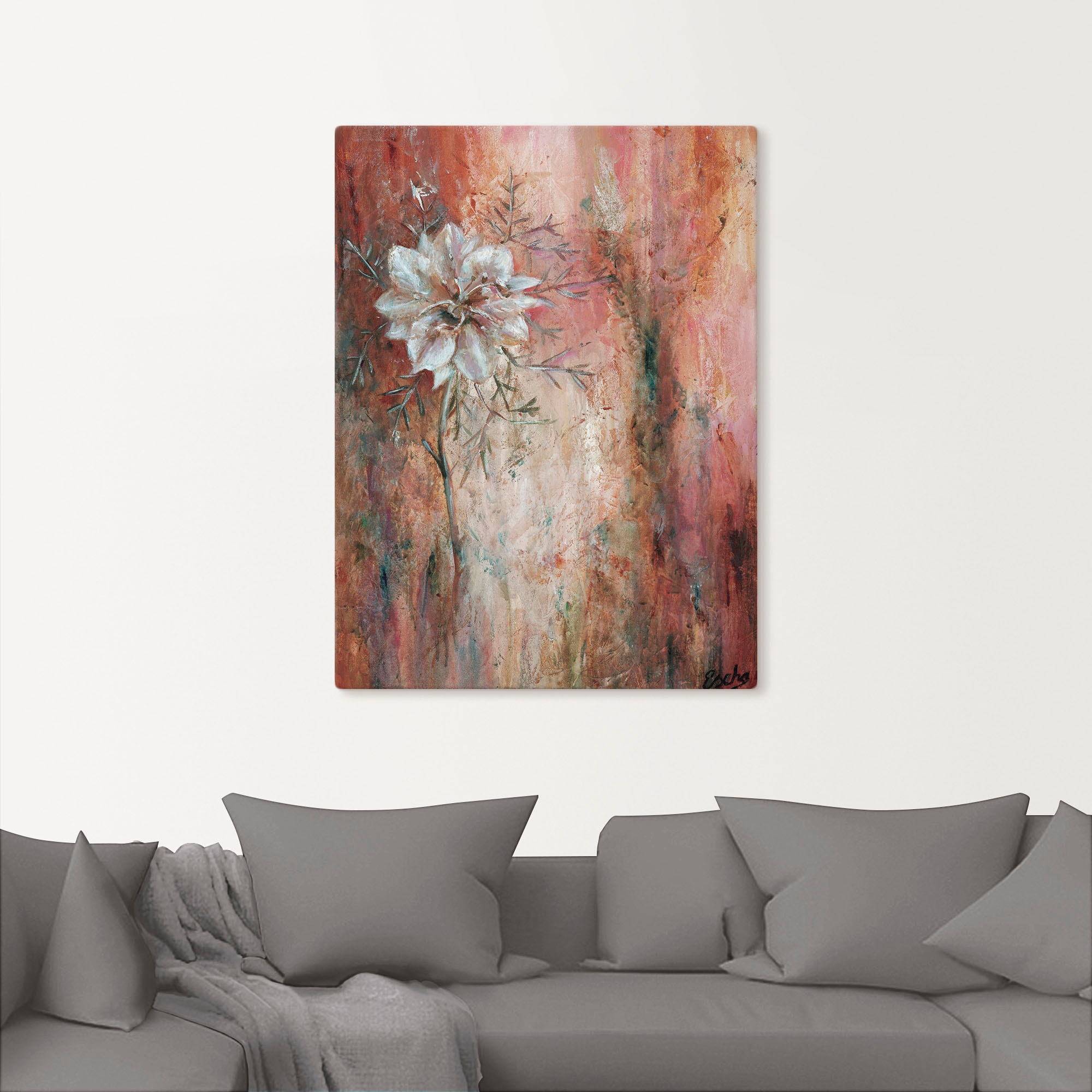 Artland Leinwandbild »Schwarzkümmel I«, Blumen, (1 St.), auf Keilrahmen gespannt