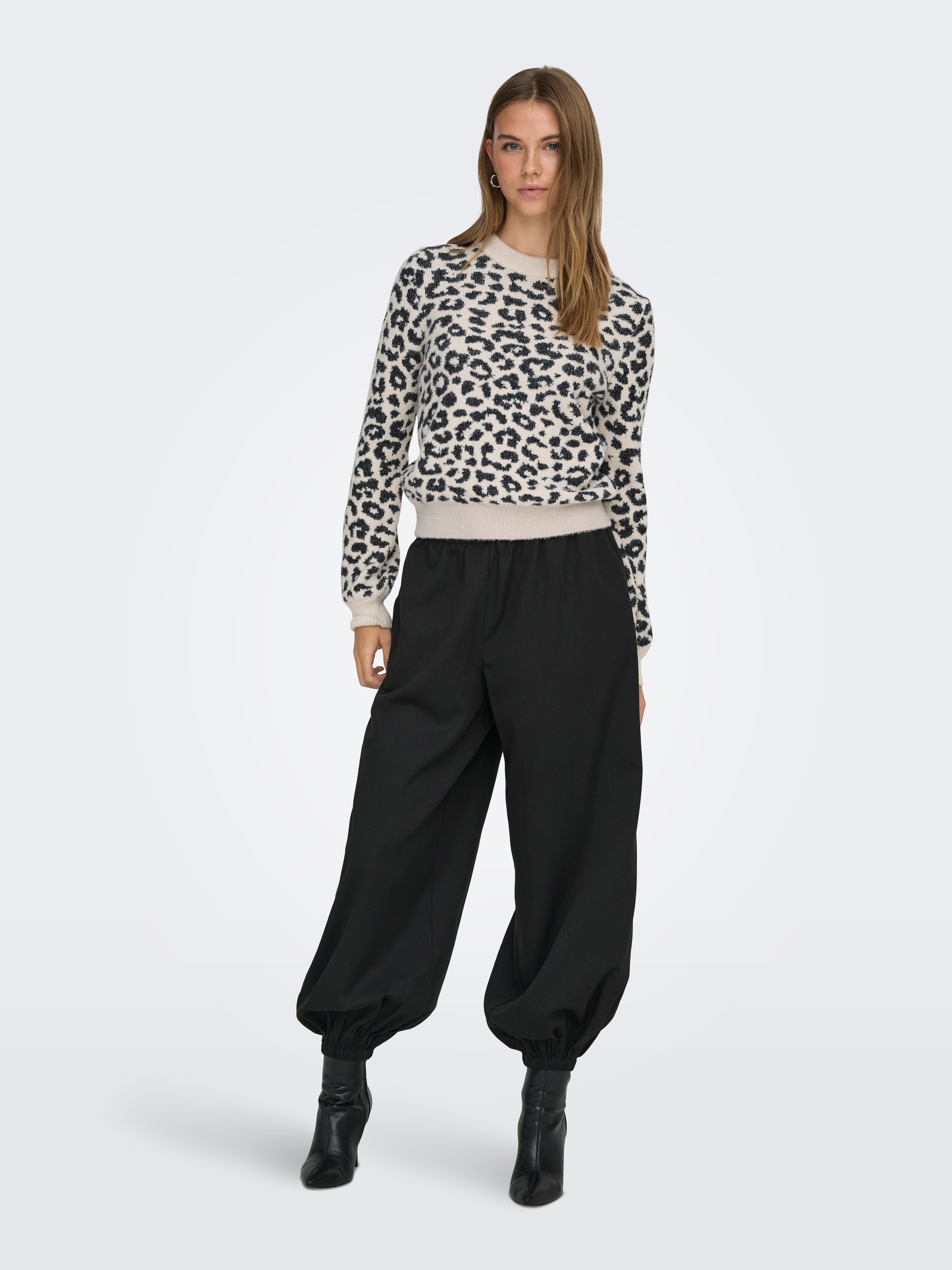 JDY Strickpullover »JDYLORRAINE ANIMAL L/S PULLOVER KNT NOOS« Materialmix, regular fit