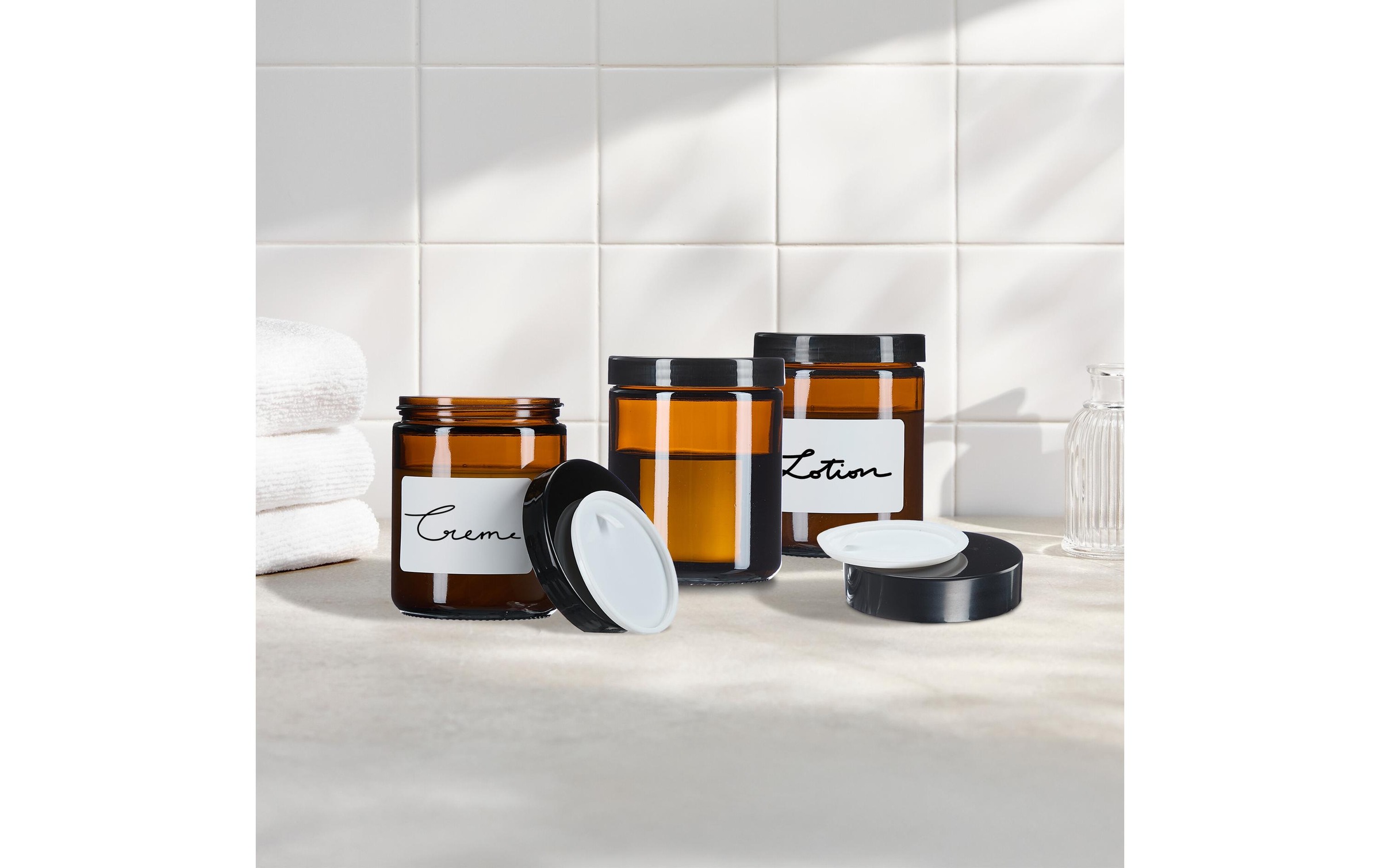 relaxdays Vorratsglas »Salbentiegel 240 ml, 12 Stück«