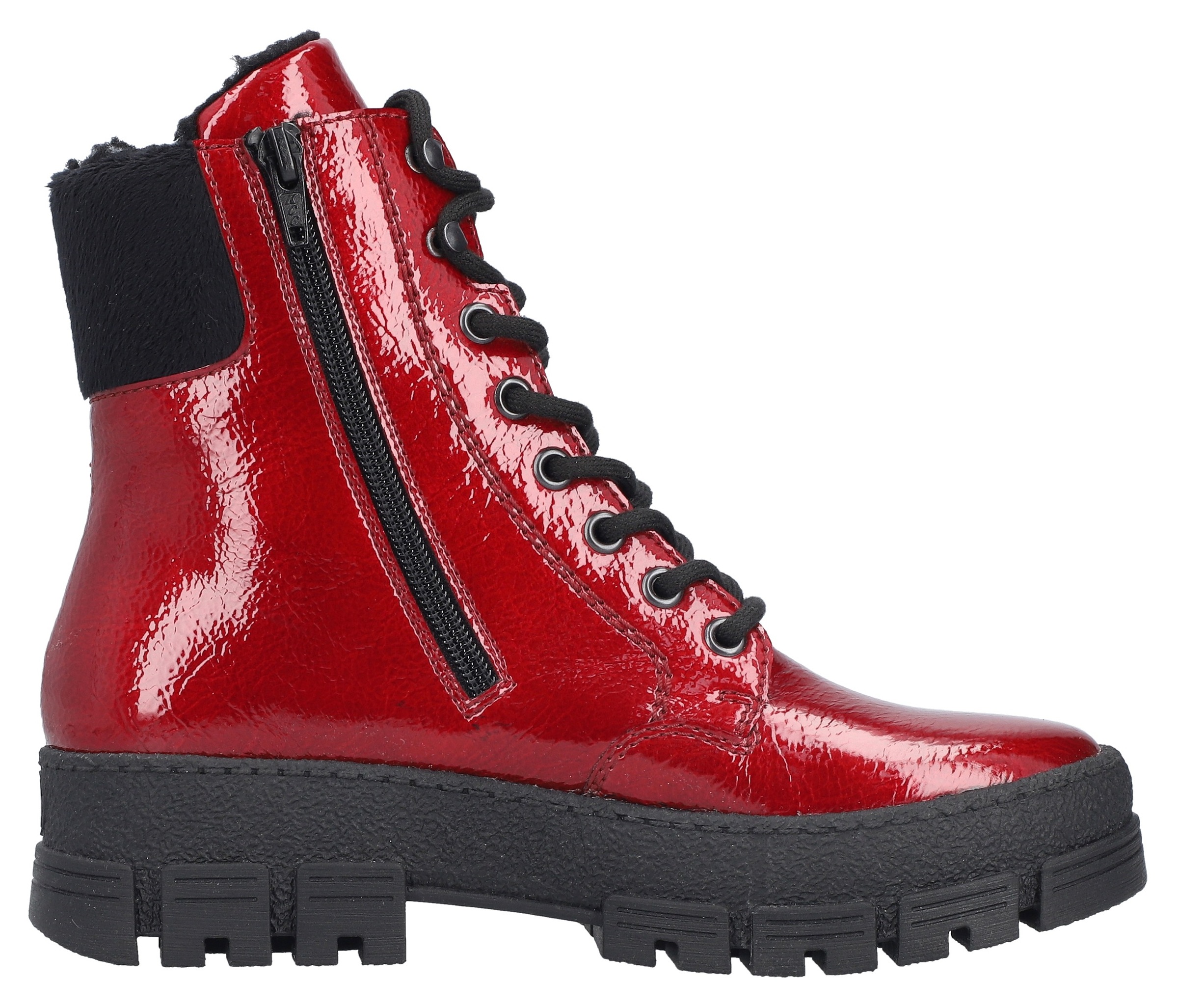 Rieker Winterstiefelette, Plateauboots, Winterboots mit Innenreißverschluss, bequeme Form