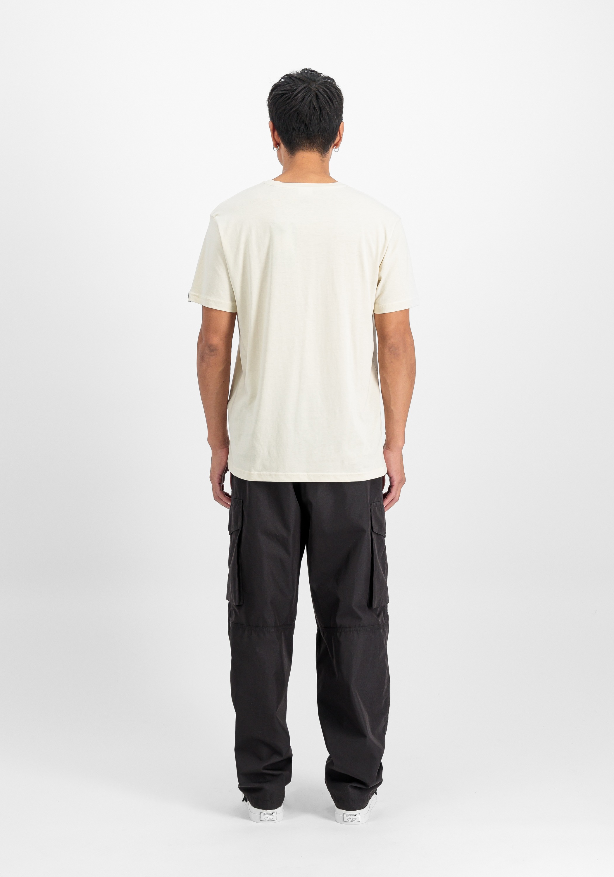 Alpha Industries Basic Vintage T-Shirt mit kurzen Ärmeln Weiß/Nachtlila 2XL 6
