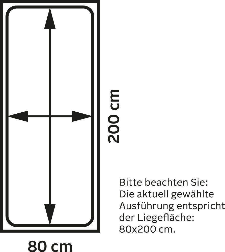 Maintal Polsterliege, mit Bettkasten