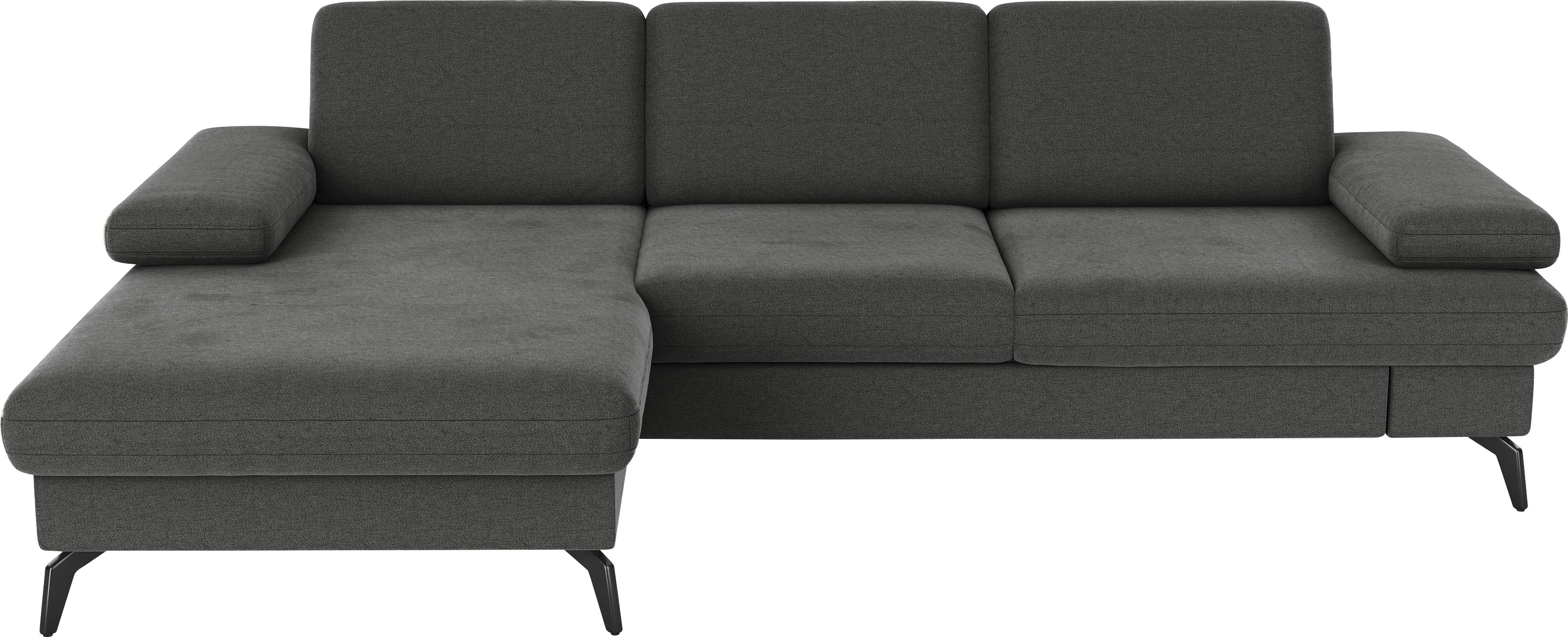 sit&more Ecksofa "Morris L-Form, inkl. Sitztiefenverstellung" wahlweise mit Armteilverstellung, Schlaffunktion & Bettkasten