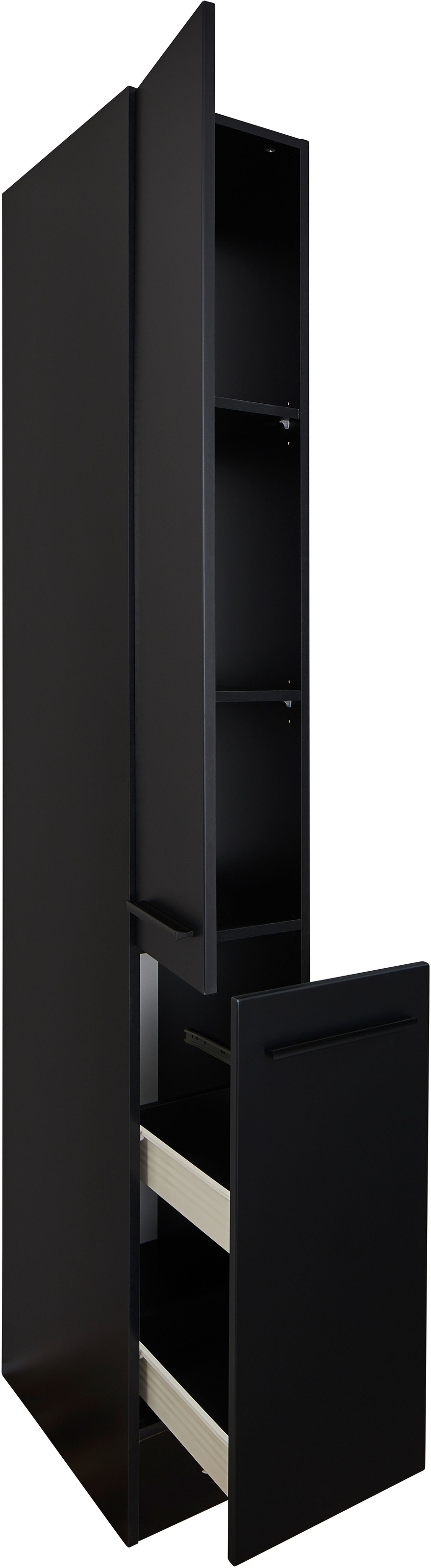 BASIC by Balculina Vorratsschrank »Jazz 30er Vorratsschrank, Küchenschrank BxHxT 30x211x57 cm«, (1 St.), Vorratsschrank mit 1 Tür, 1 Auszug und 2 Einlegeböden