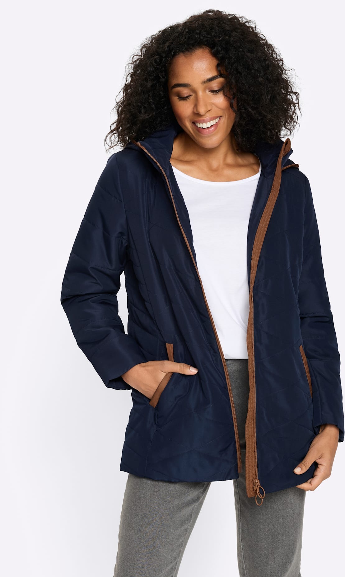 Classic Basics Steppjacke mit Kapuze
