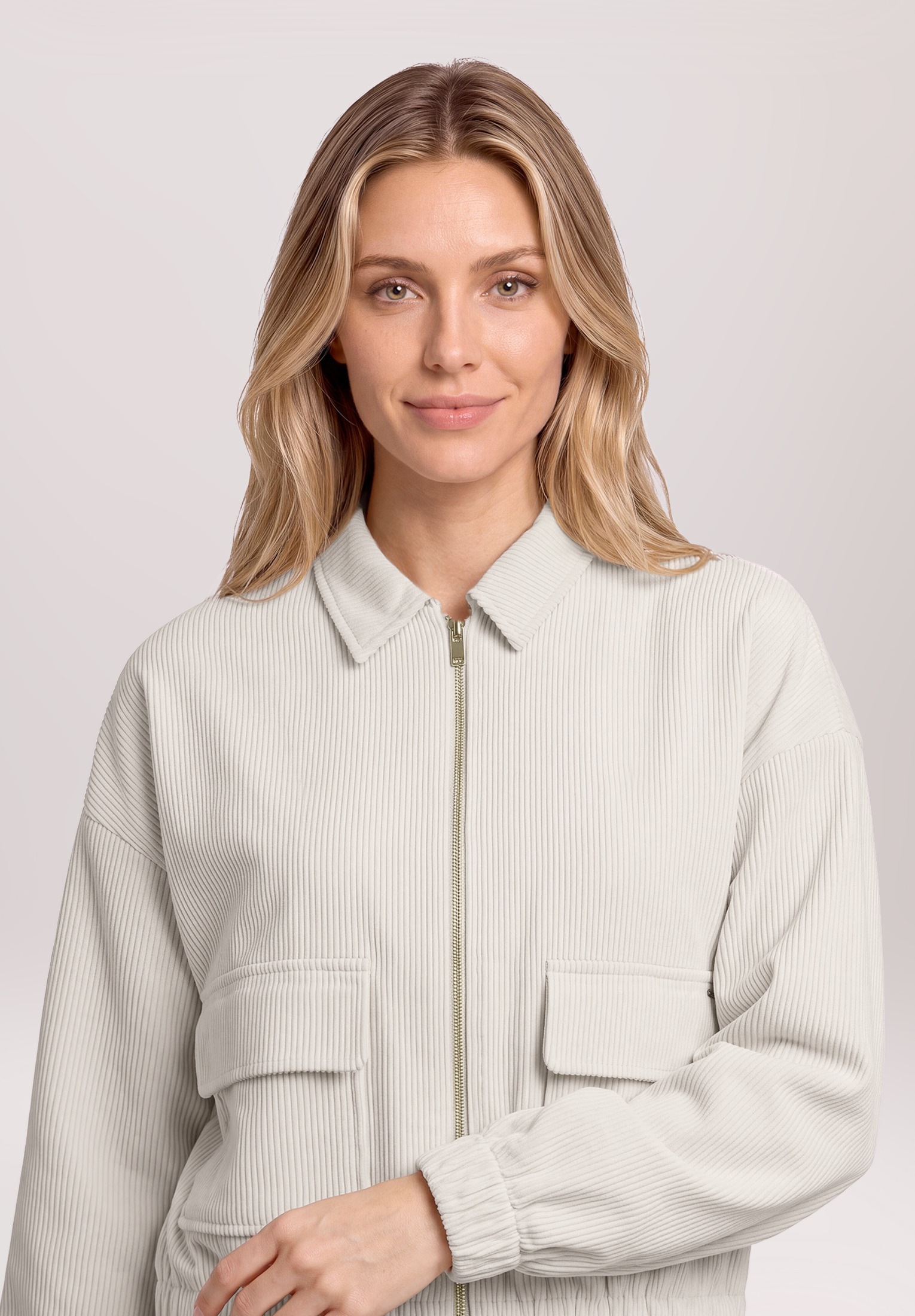 Betty&Co Canvasjacke »Damen mit Taschen«