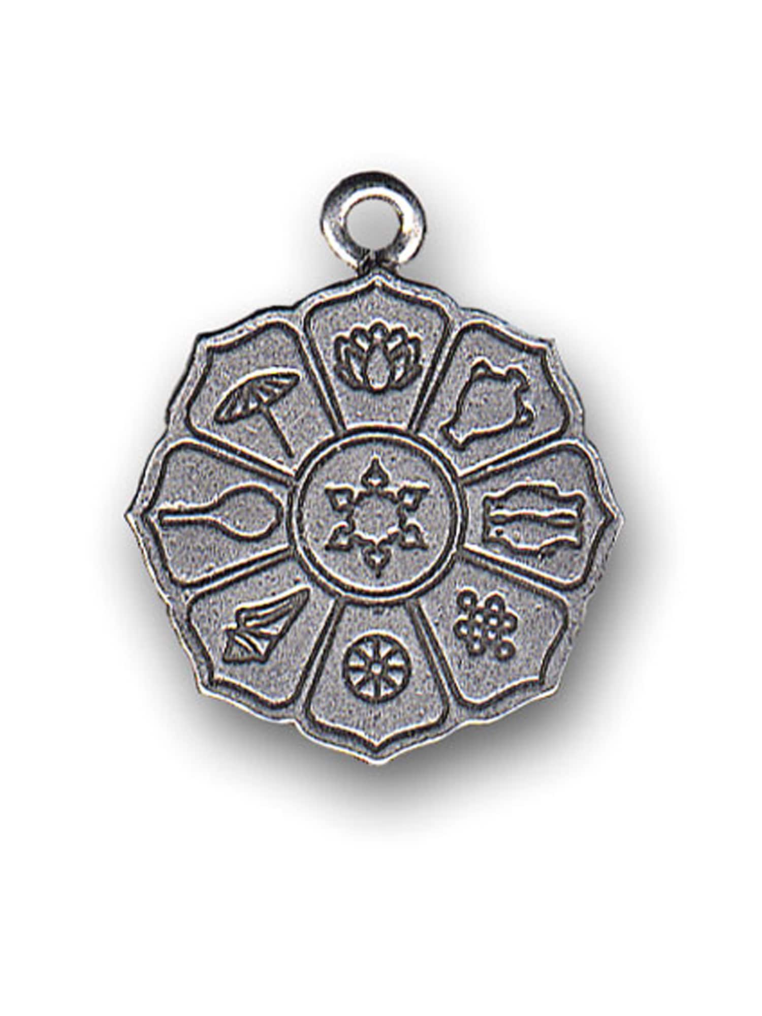 Adelia´s Amulett »Anhänger Feng Shui Glücksbringer«, Die 8 schützenden Symbole - Schutz vor bösen Absichten