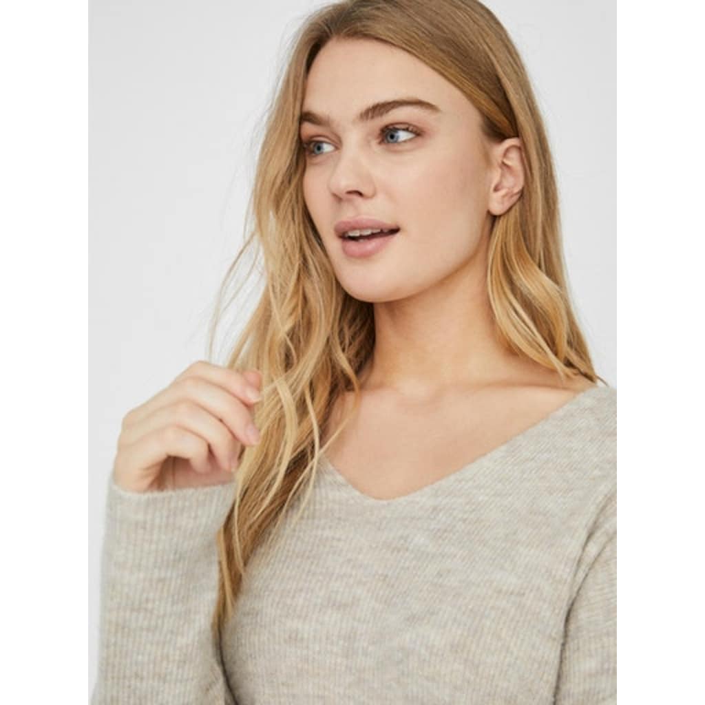 Vero Moda V-Ausschnitt-Pullover »VMCREWLEFILE LS V-NECK BLOUSE NOOS«