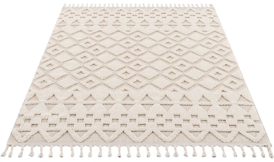 Teppich »Juliane«, rechteckig, 18 mm Höhe, Hoch-Tief-Struktur, mit Woll-Look, Boho... kaufen