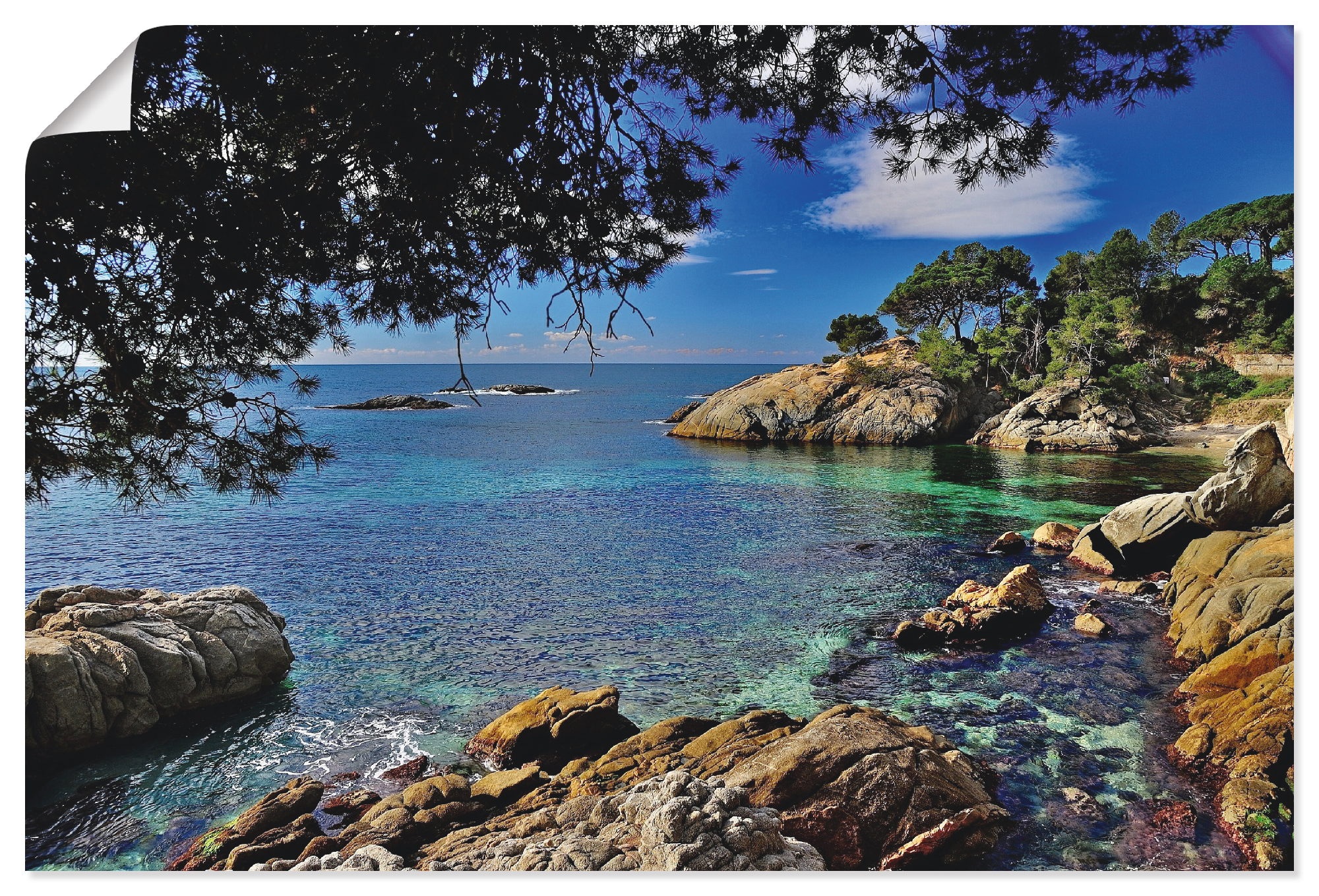 Artland Wandbild »Farben der Costa Brava«, Küste, (1 St.), als Alubild,  Leinwandbild, Wandaufkleber oder Poster in versch. Größen bestellen | BAUR