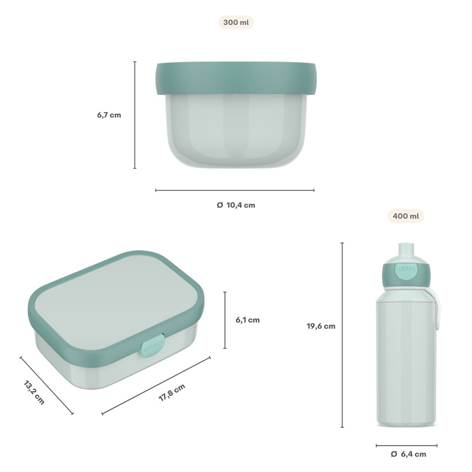 Mepal Lunchbox »Lunchset Campus 3er Set« Spülmaschinengeeignet