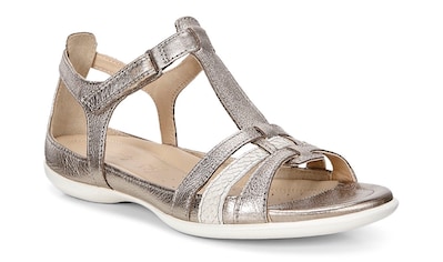 Riemchensandale »FLASH«, Sommerschuh, Sandalette, Klettschuh, im Metallic-Look