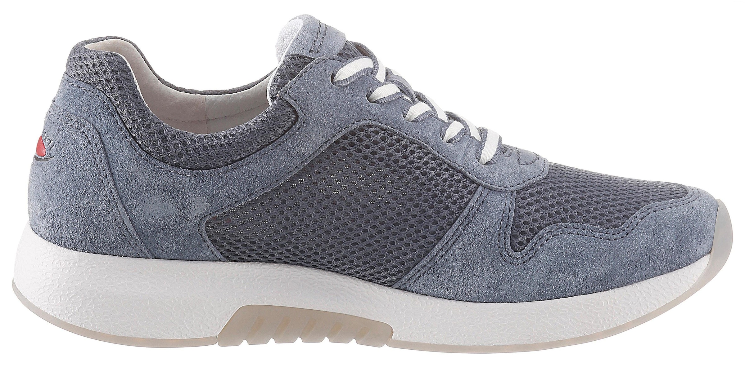 Gabor Rollingsoft Keilsneaker, Freizeitschuh, Halbschuh, Schnürschuh im sommerlichem Materialmix