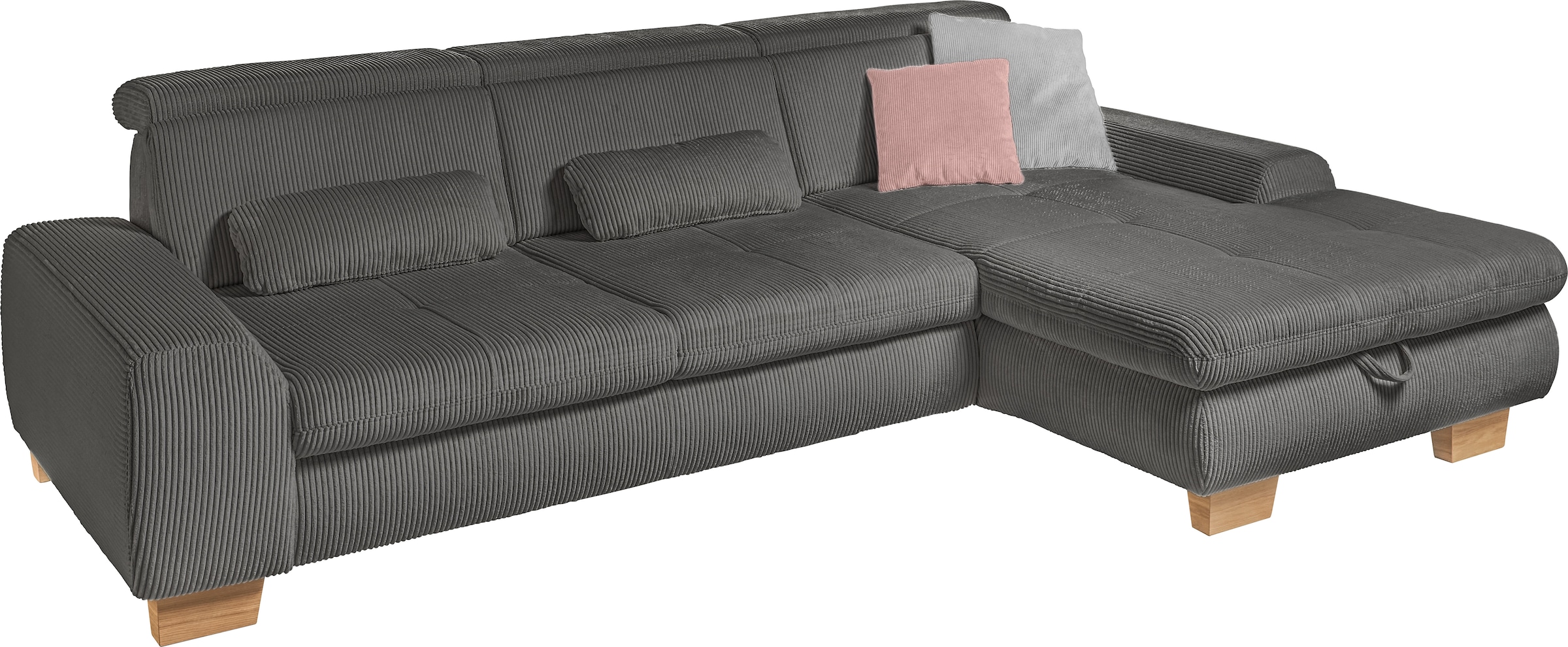 set one by Musterring Ecksofa »SO 3400«, mit Canape und verschiedenen Funktionen, Kaltschaum, B307 x T195 cm