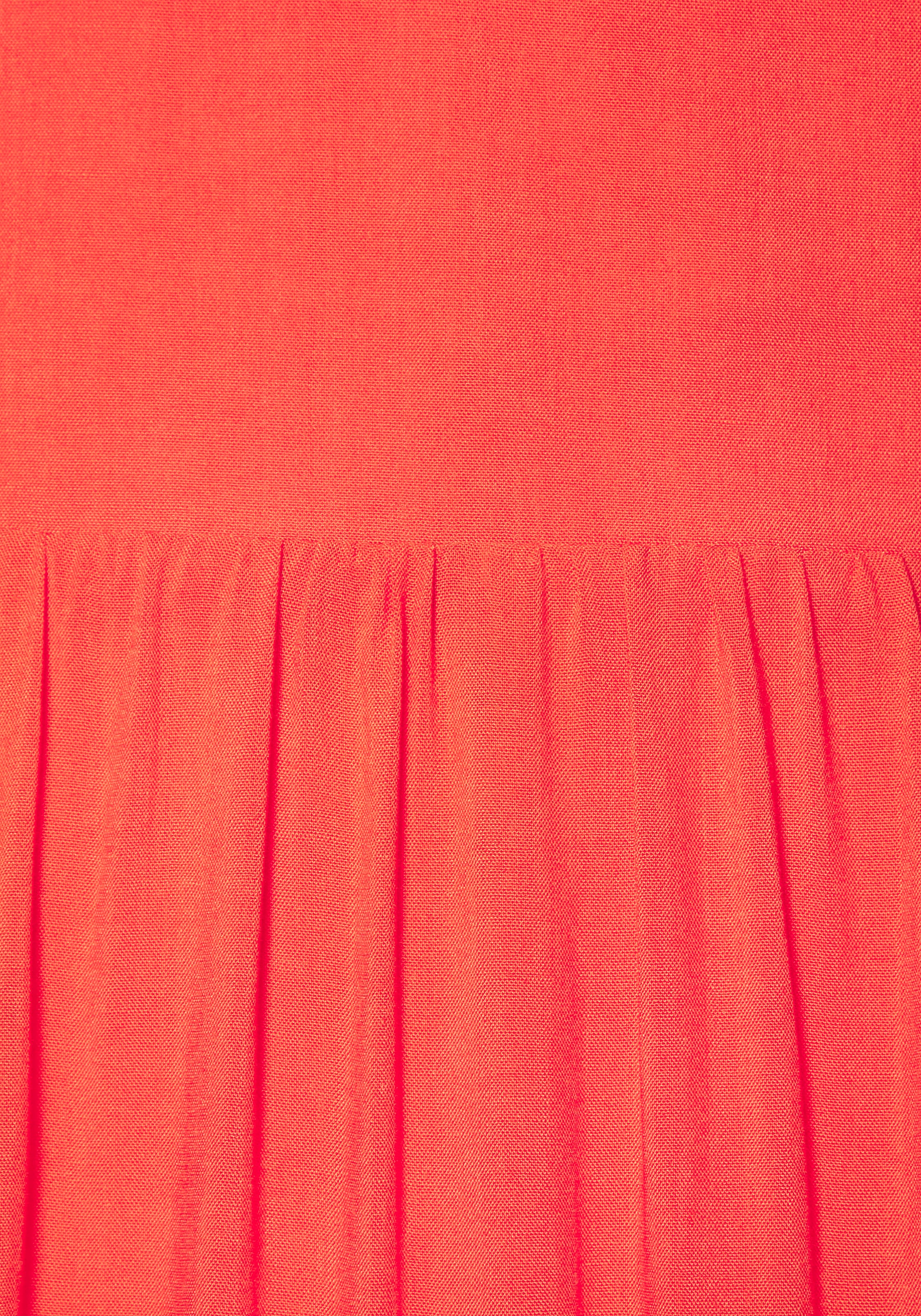 Vivance Midikleid Seitennahttaschen mit V-Ausschnitt, Sommerkleid aus Webware