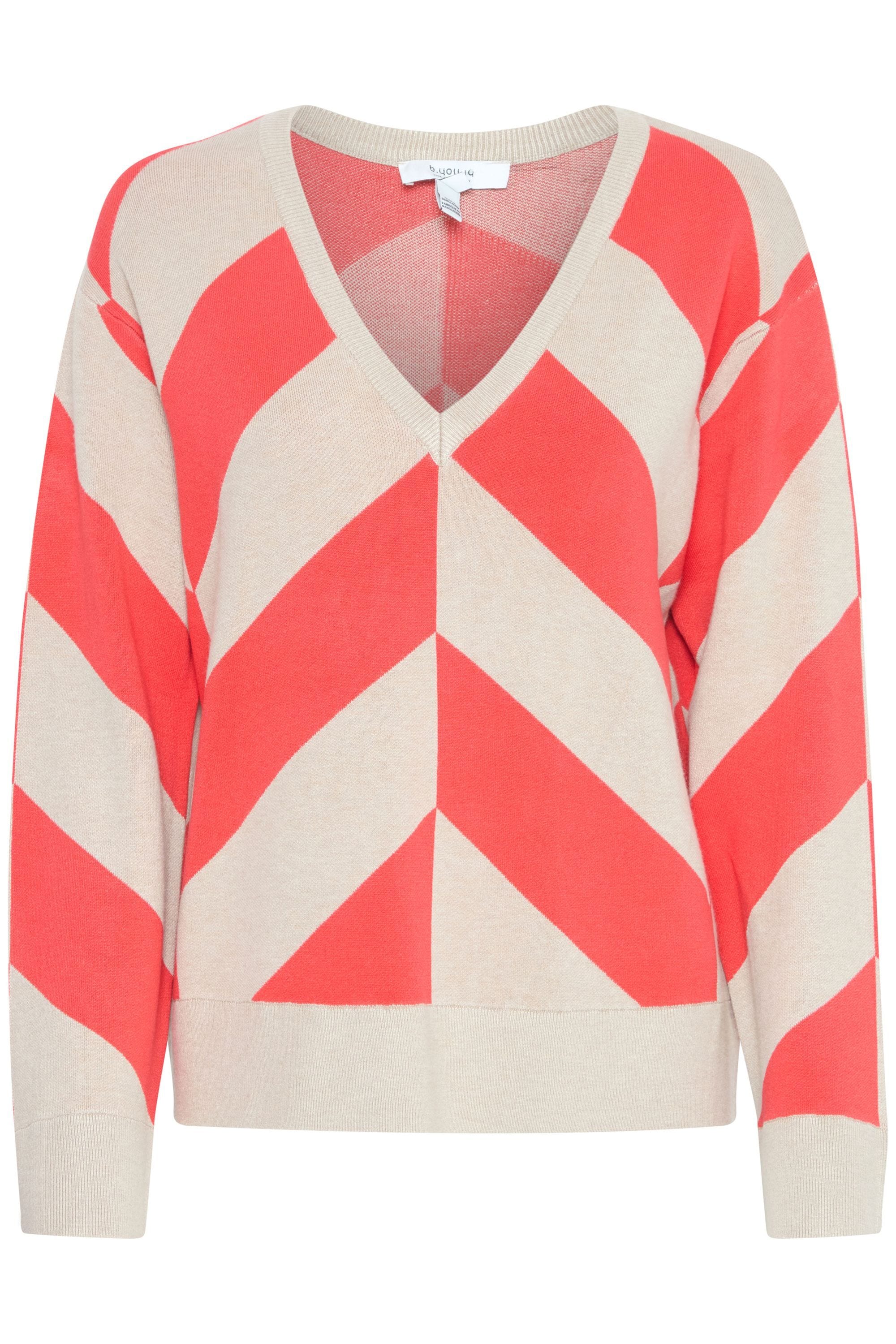 b.young Strickpullover "Strickpullover BYMMMORLA GEOMETRIC JUMPER -" günstig online kaufen