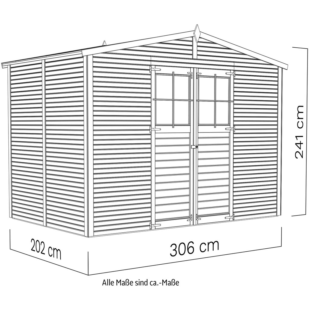 KONIFERA Gartenhaus »Alto 4 Fineline Satteldach«