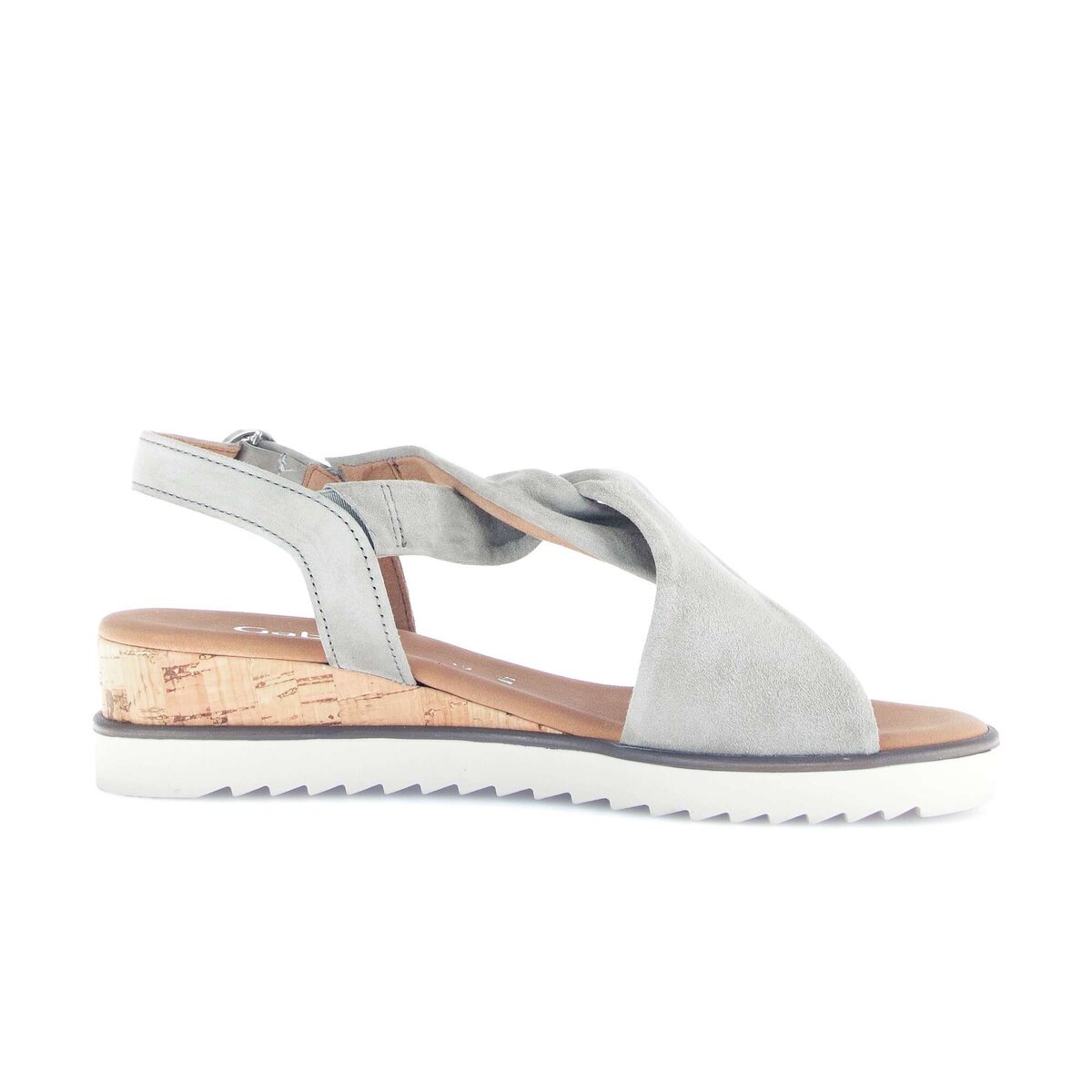 Keilsandalette GABOR "Genua", Damen, Gr. 40, schilf, Ziegenveloursleder, Schuhe, Riemchensandale, Sommerschuh, Komfortschuh in Weite G (=weit) 8