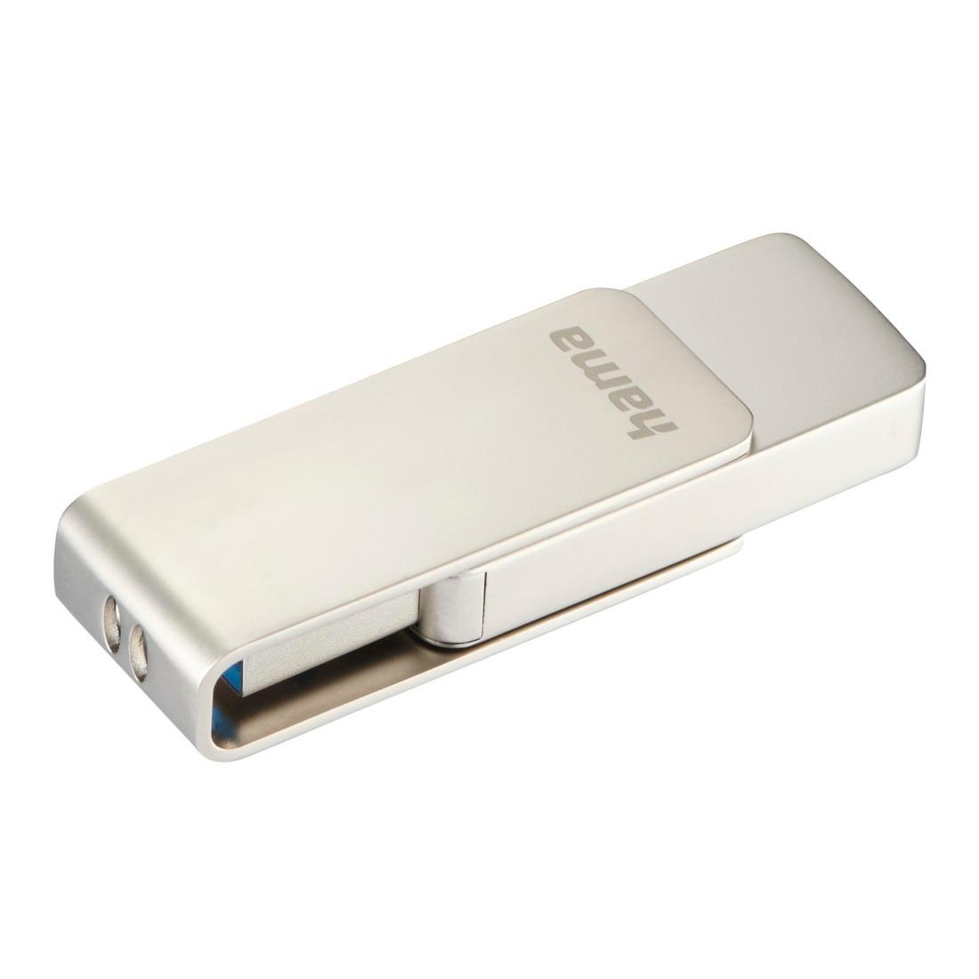 HAMA USB-Stick "Rotate Pro, USB 3.0", 64 GB, silber, USB-Sticks