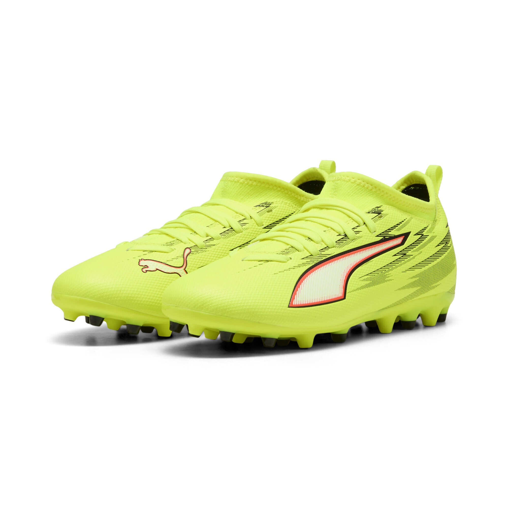 PUMA Kinder Fußballschuh "ULTRA 6 MATCH MG Fußballschuhe Jugendliche", Gr. 36gelb alert schwarz glowing rot lime squeeze, Obermaterial: Textil,