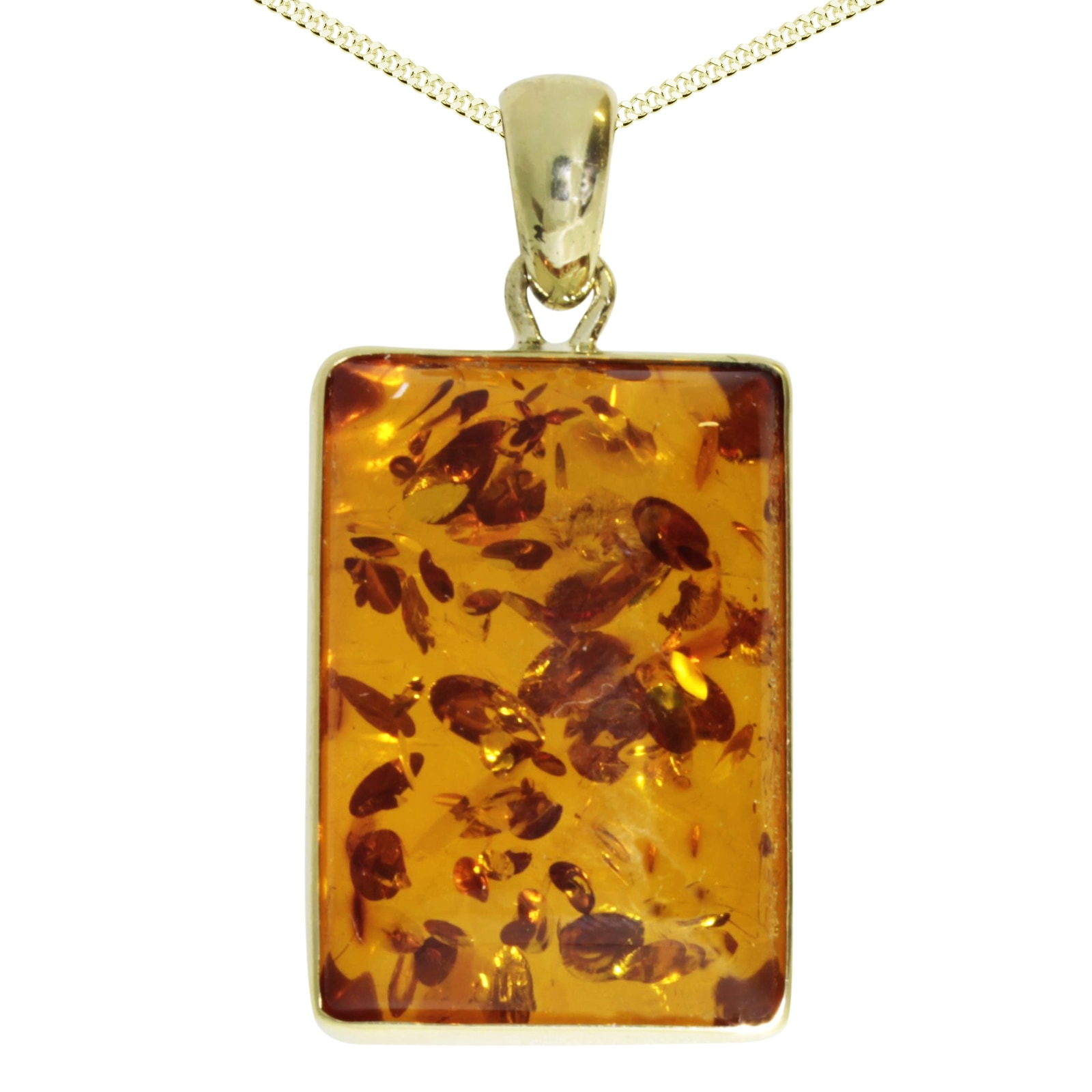 "Kette mit Anhänger OSTSEE-SCHMUCK ""Ostsee-Schmuck Kette mit Anhänger Classic 22x15"" Gr. 42, gold, Halsketten, Damen, 42cm, Gelbgold 333, L: 42"