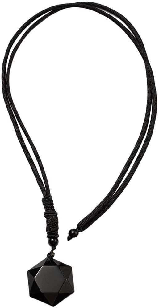 Firetti Kette mit Anhänger »Schmuck Geschenk Halsschmuck Halskette Hexagon«, Made in Germany - mit Obsidian