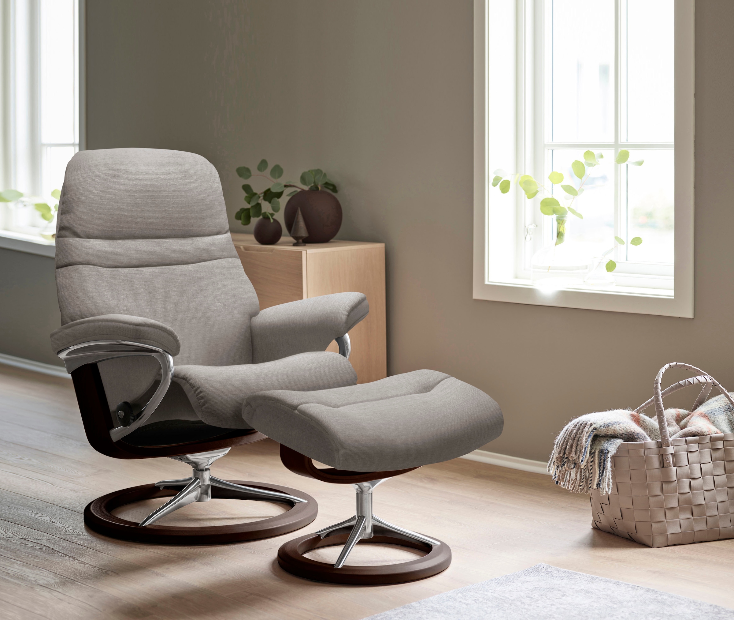 Stressless Relaxsessel "Sunrise", mit Signature Base, Größe M, Gestell Brau günstig online kaufen