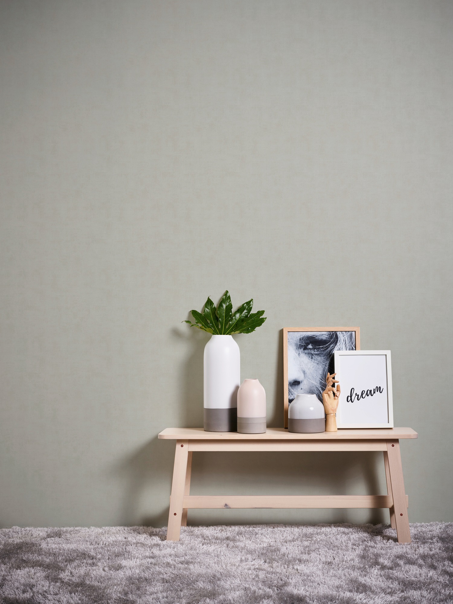 A.S. Création Vliestapete »Neue Bude 2.0 Uni in Vintage Optik«, uni-einfarbig-unifarben, Uni Tapete einfarbig Tapeten Wohnzimmer Schlafzimmer Küche modern Büro