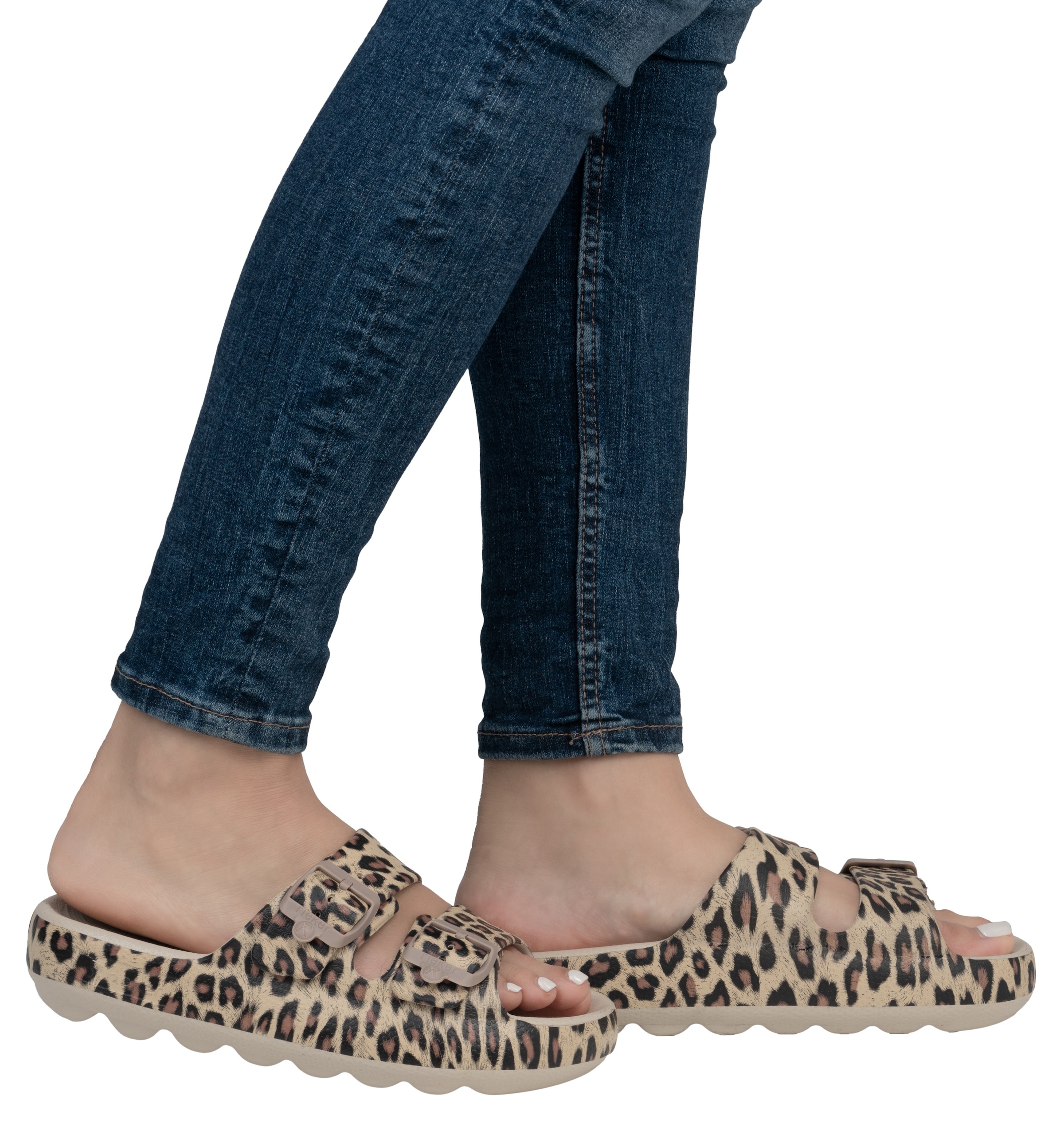 RIEKER Sport Pantolette, Sommerschuh, Strandschuh, Hausschuh mit zwei verstellbaren Schnallen