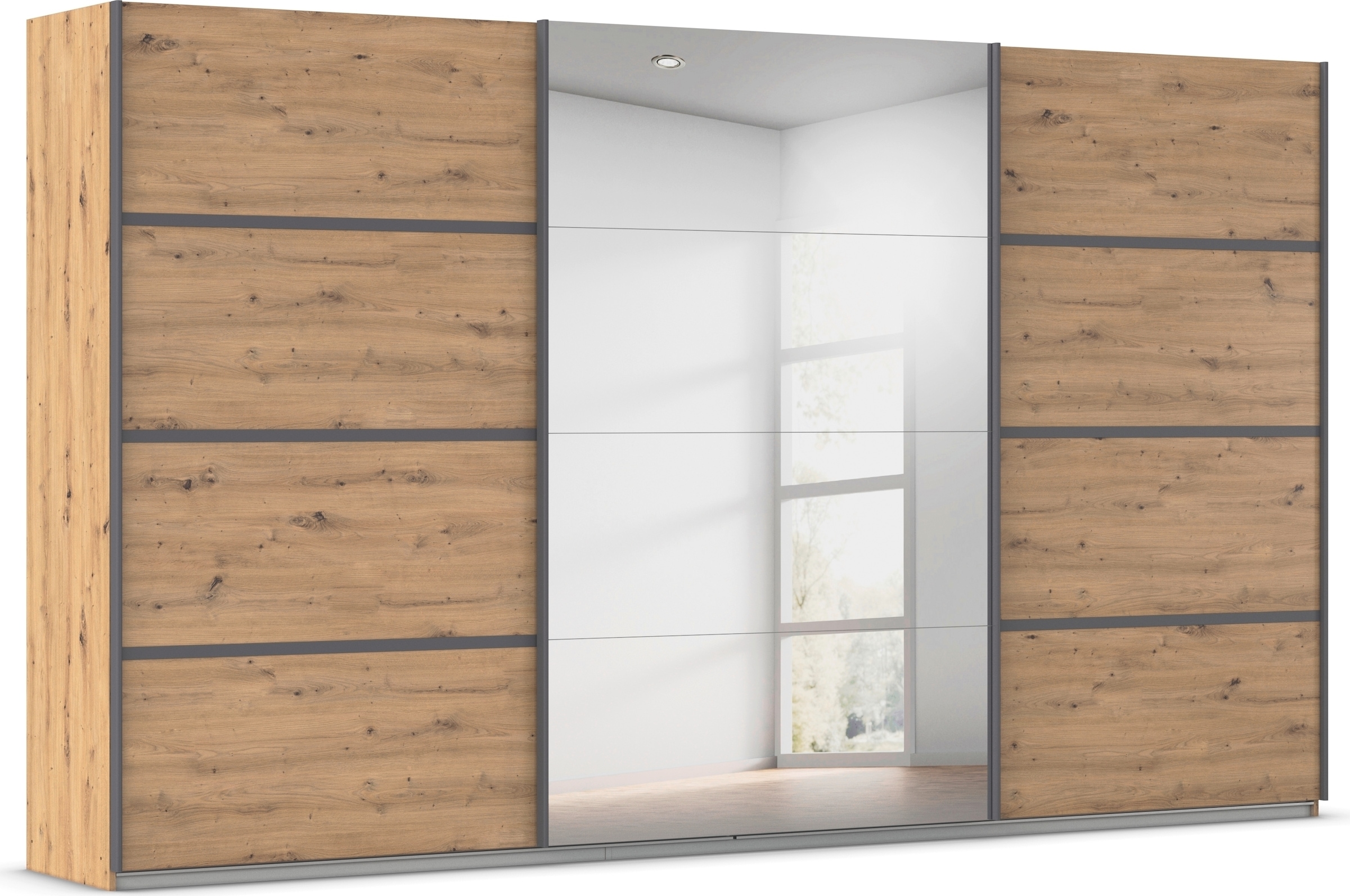 OTTO home Kleiderschrank "Mehrzweckschrank Aktenschrank Möbel Mietswohnung Schlafzimmer AVOLA" 3 verschiedene Ausstattungen BASIC/CLASSIC/PREMIUM (inkl. SOFT-CLOSE), mit eleganten Zierleisten in Chrom, Schwarz oder Weiß MADE IN GERMANY