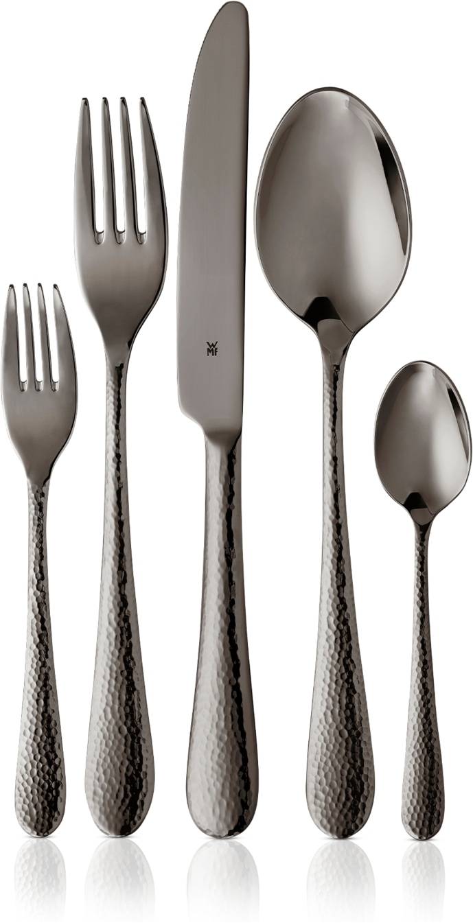 WMF Besteck-Set "Sitello" geschmiedete Messer, farbecht, Wellenschliff, spülmaschinenfest