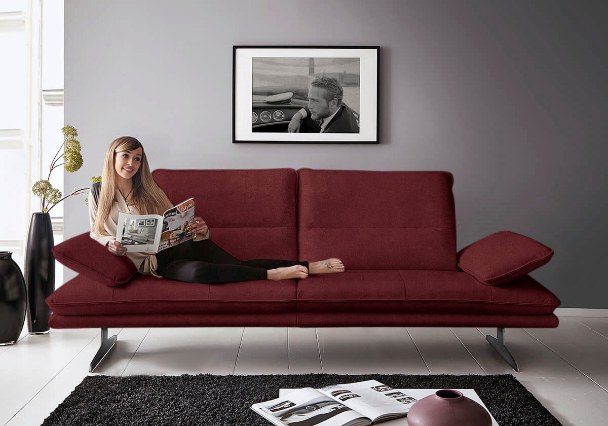 W.SCHILLIG 2,5-Sitzer "broadway Designsofa mit hohem Sitzkomfort" Sitztiefenverstellung, Kopfteil- & Seitenteilverstellung, Breite 236cm