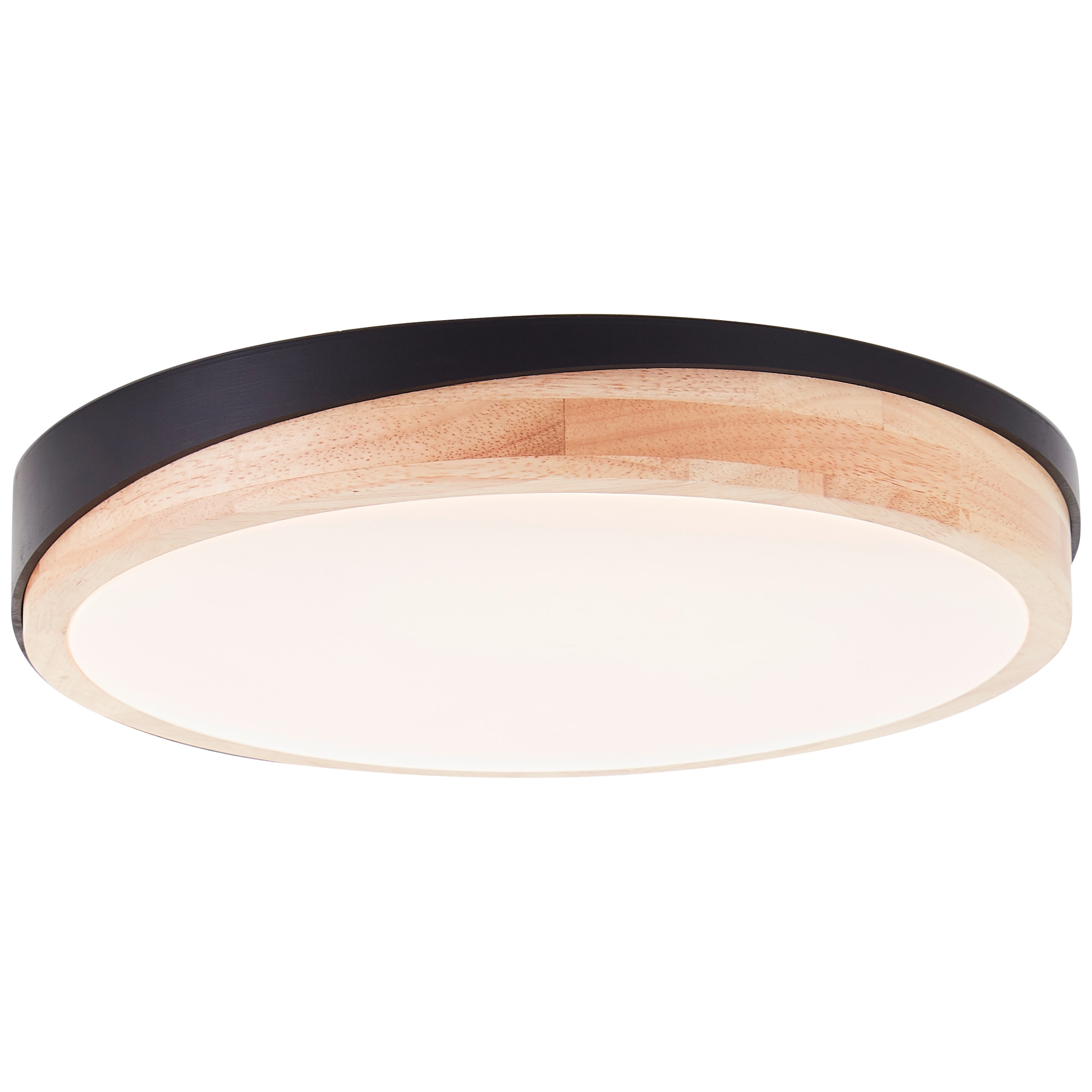 Brilliant LED Deckenleuchte »Baarlo«, Ø 35 cm, 2400 lm, 3000 K, 3-Stufen dimmbar, Holz/Metall