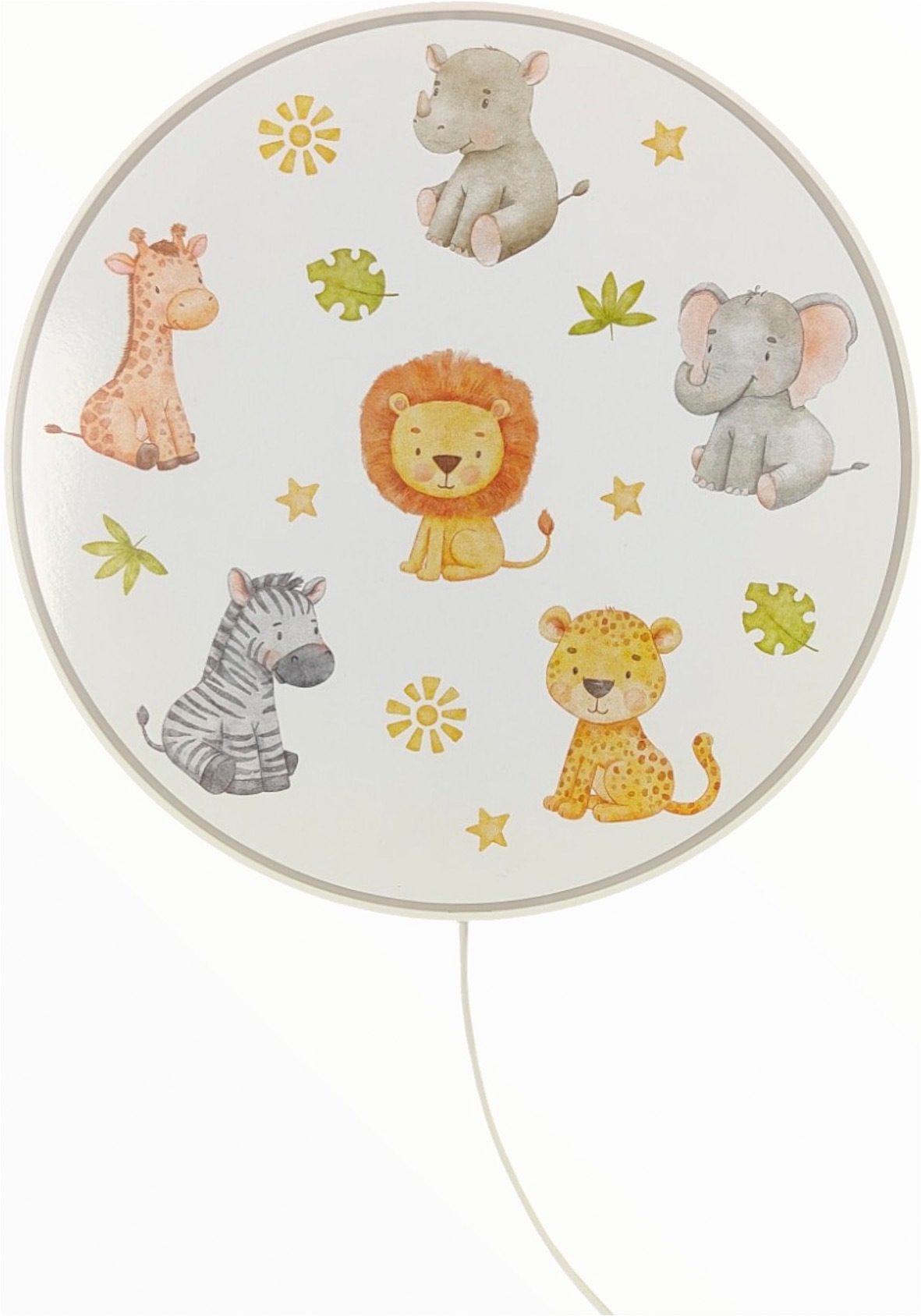 niermann Wandleuchte »Kinderlampe mit Motiv "Little Safari", Kinderzimmer« E14 1 Stk. bruchsicheres Gehäuse, Schalter im Anschlusskabel, Made in Germany